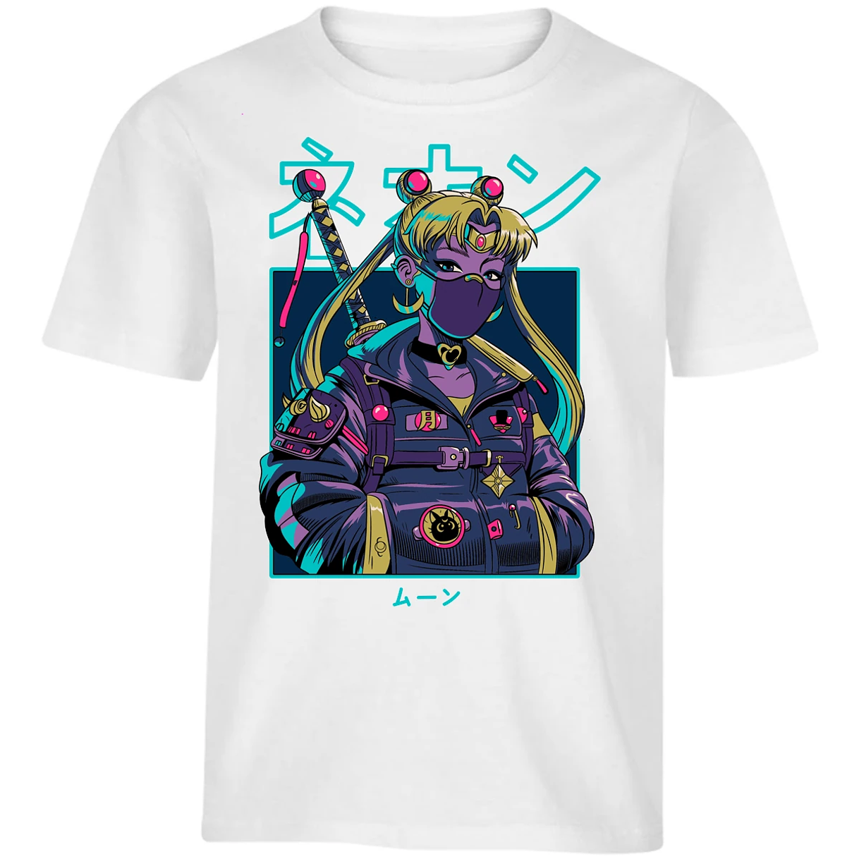 Playera Sailor Moon Sailor Moon Cyberpunk para Niño 10