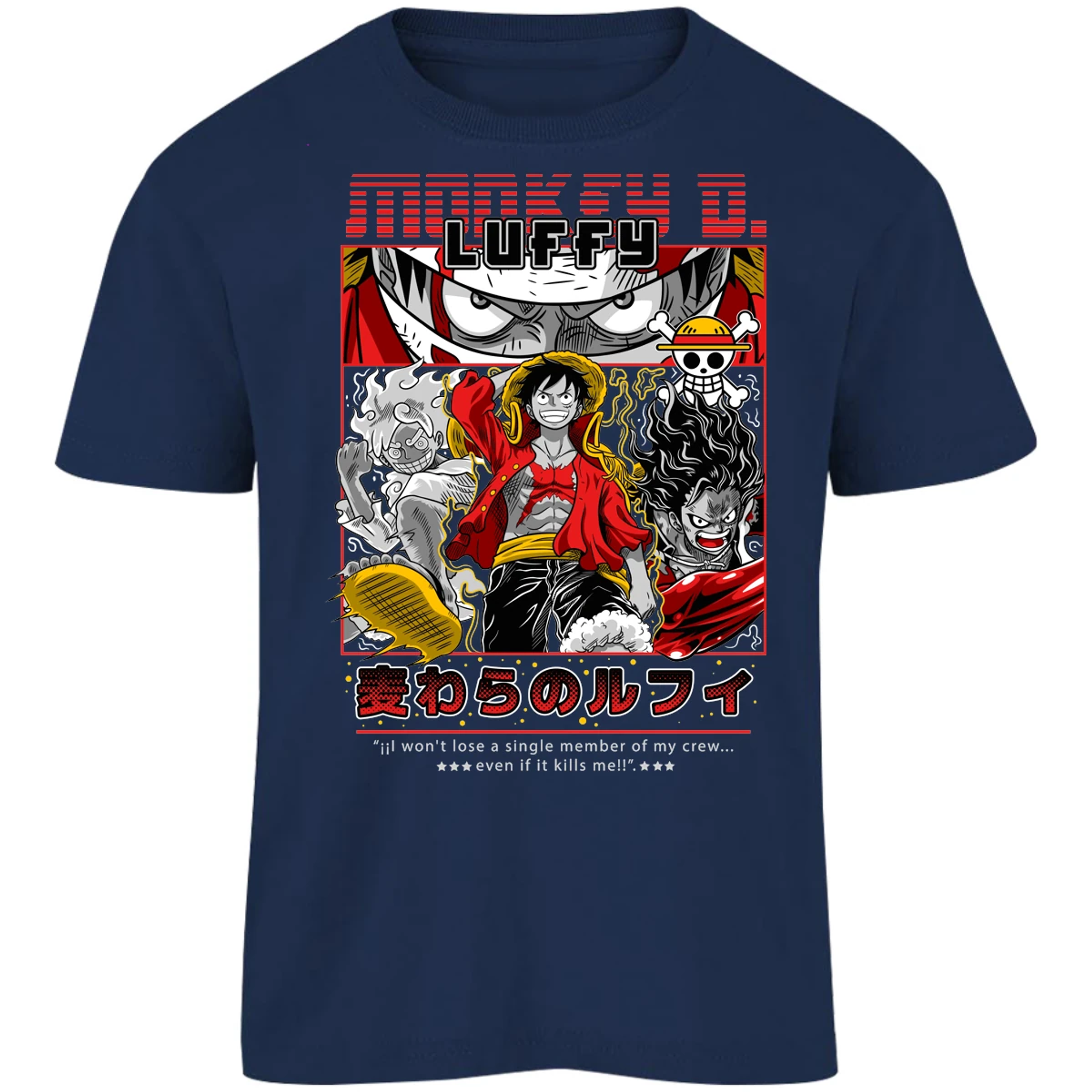 Playera One Piece Luffy Anime para Niño 27
