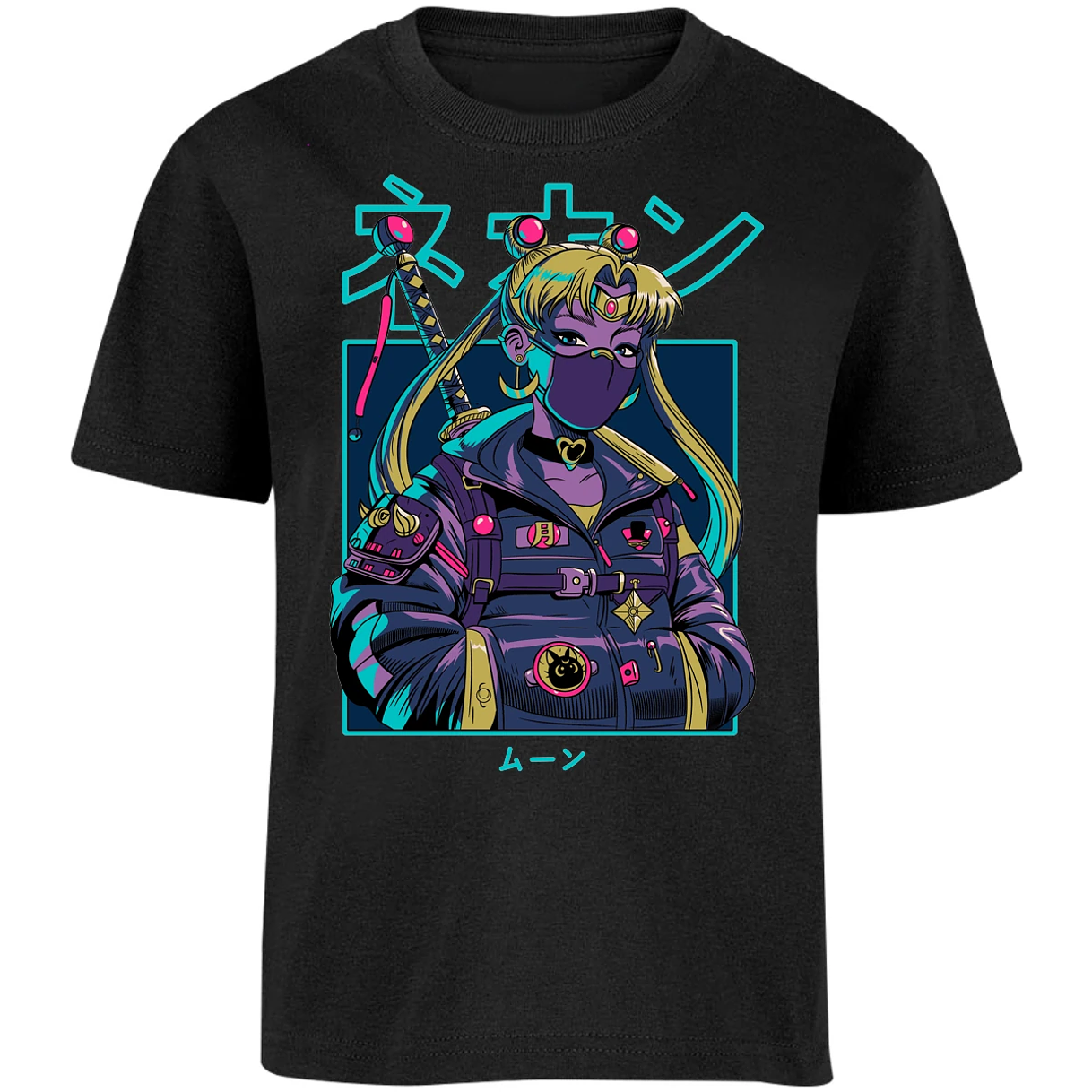 Playera Sailor Moon Sailor Moon Cyberpunk para Niño 3