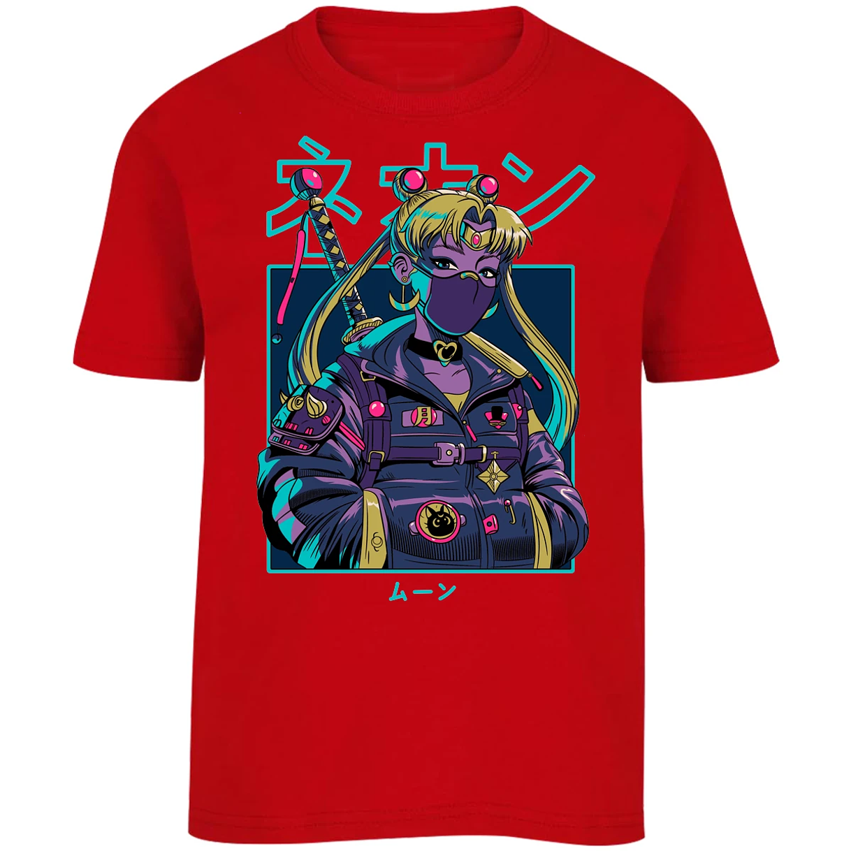 Playera Sailor Moon Sailor Moon Cyberpunk para Niño 9