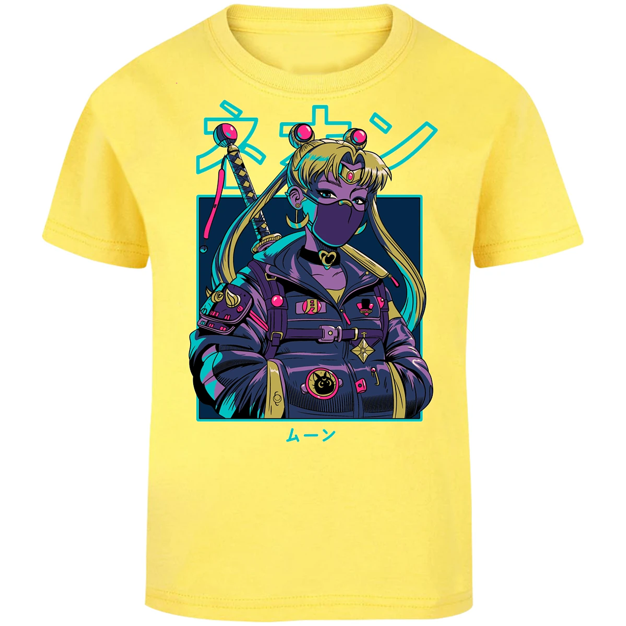 Playera Sailor Moon Sailor Moon Cyberpunk para Niño 11