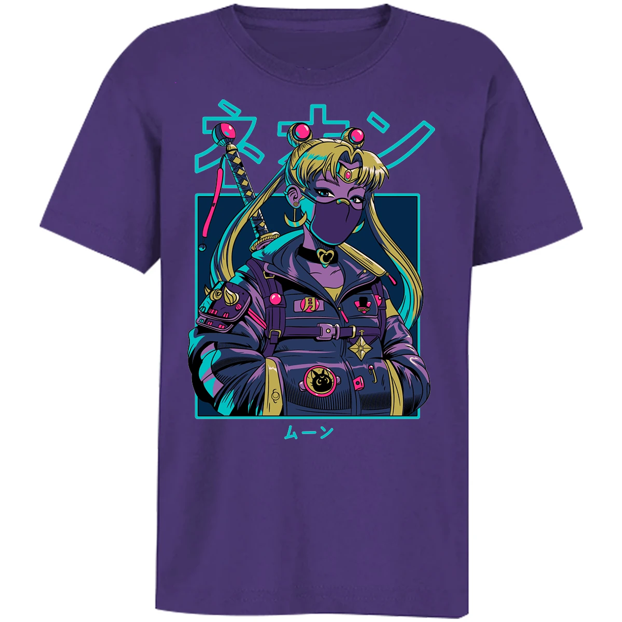 Playera Sailor Moon Sailor Moon Cyberpunk para Niño 5