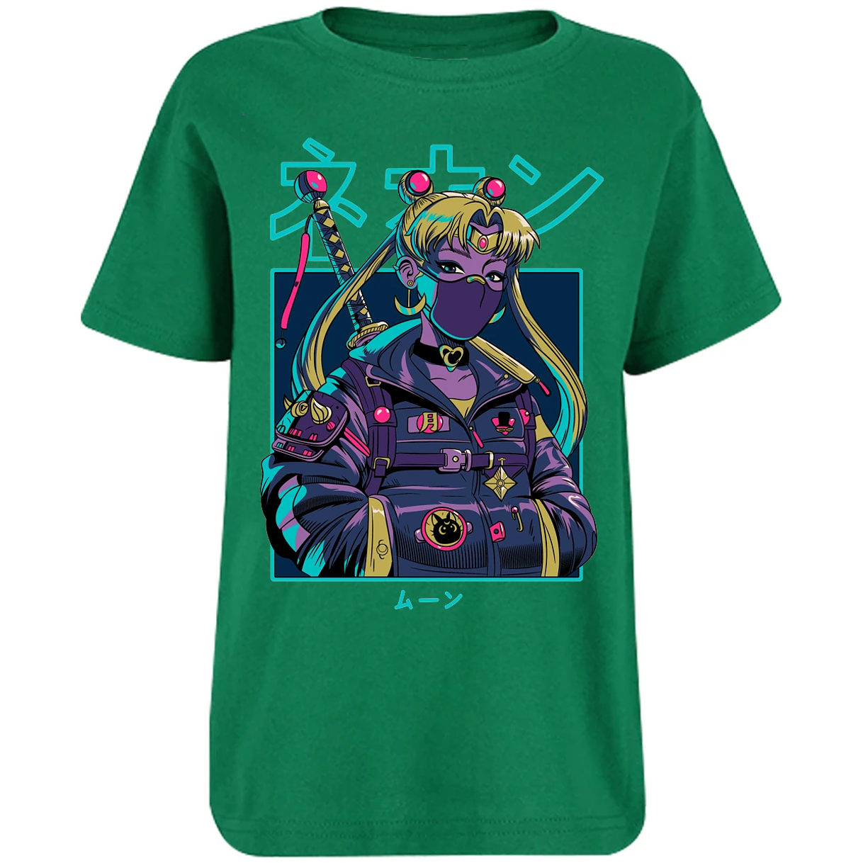 Playera Sailor Moon Sailor Moon Cyberpunk para Niño 7