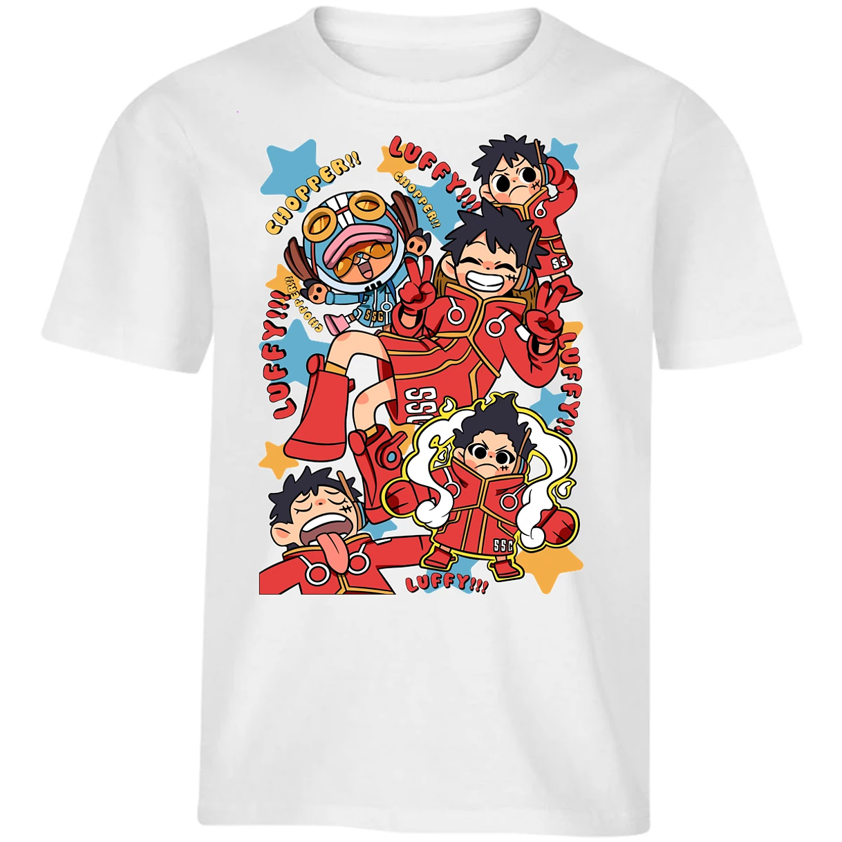 Playera One Piece Luffy Egghead Chibi para Niño 15