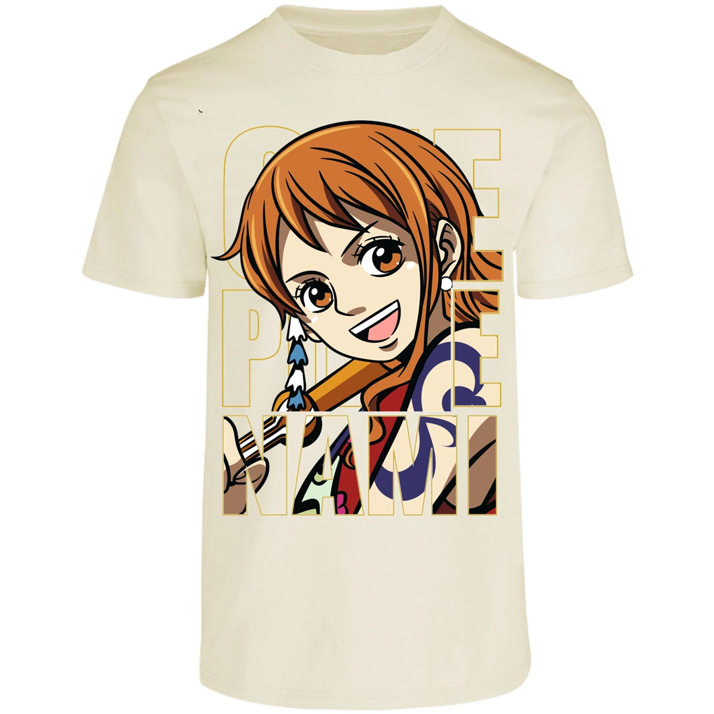 Playera One Piece Nami Text para Adulto 23