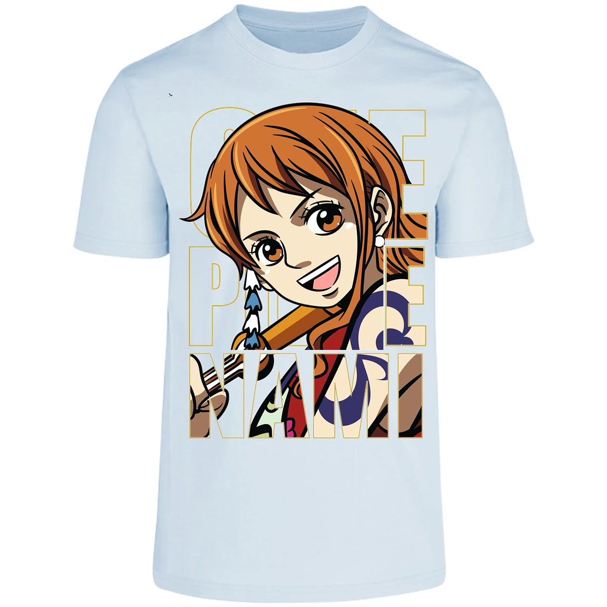 Playera One Piece Nami Text para Adulto 26