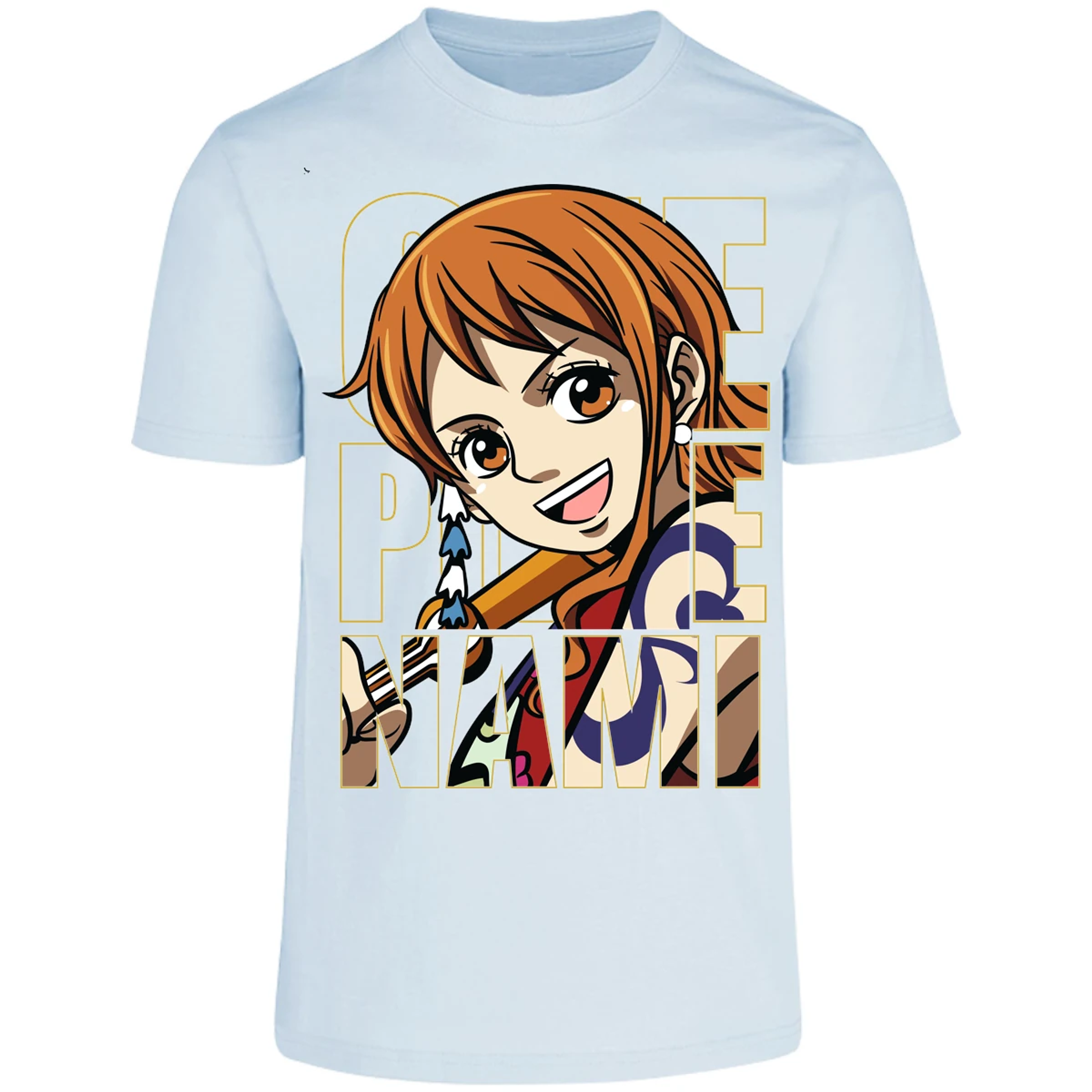 Playera One Piece Nami Text para Adulto 26