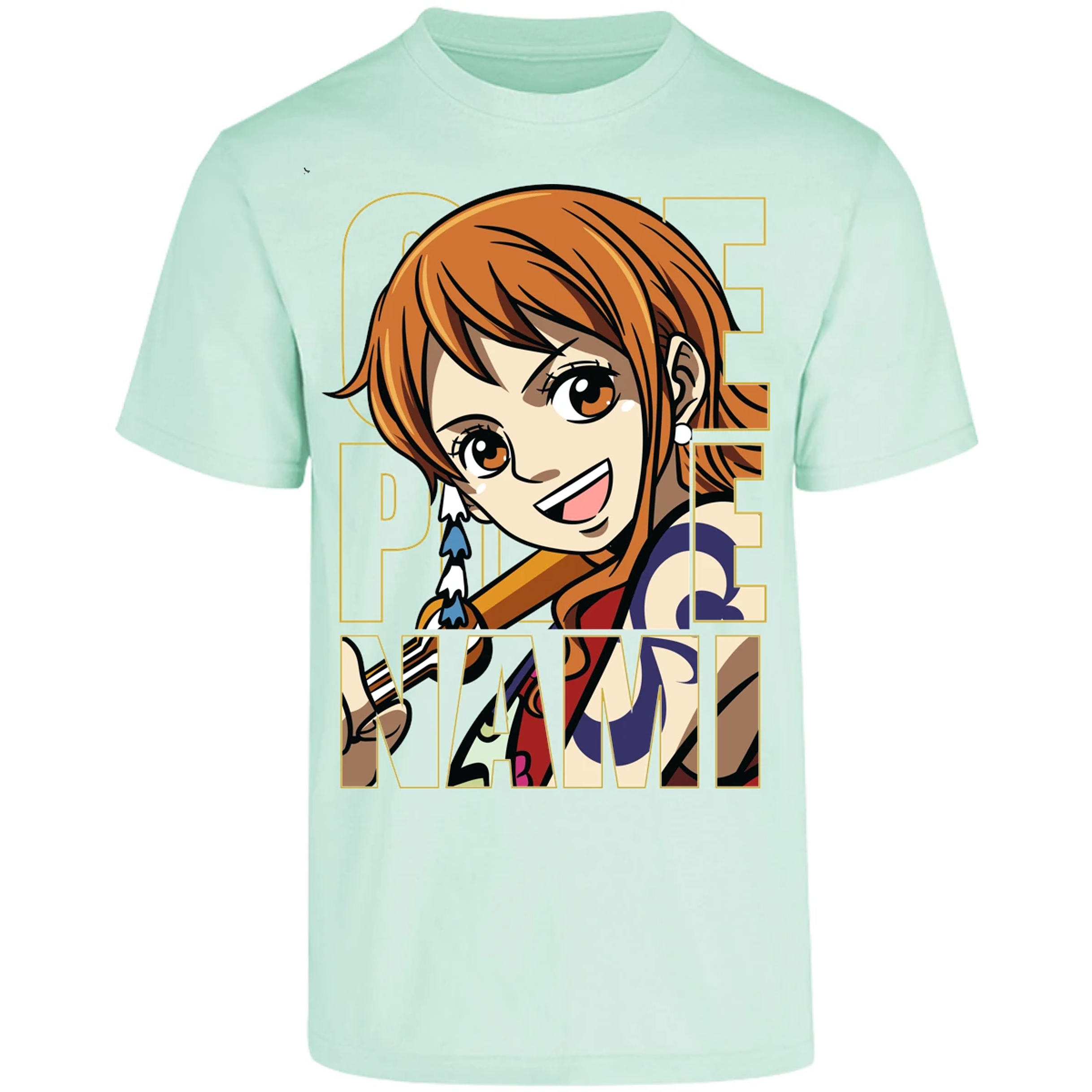 Playera One Piece Nami Text para Adulto 4