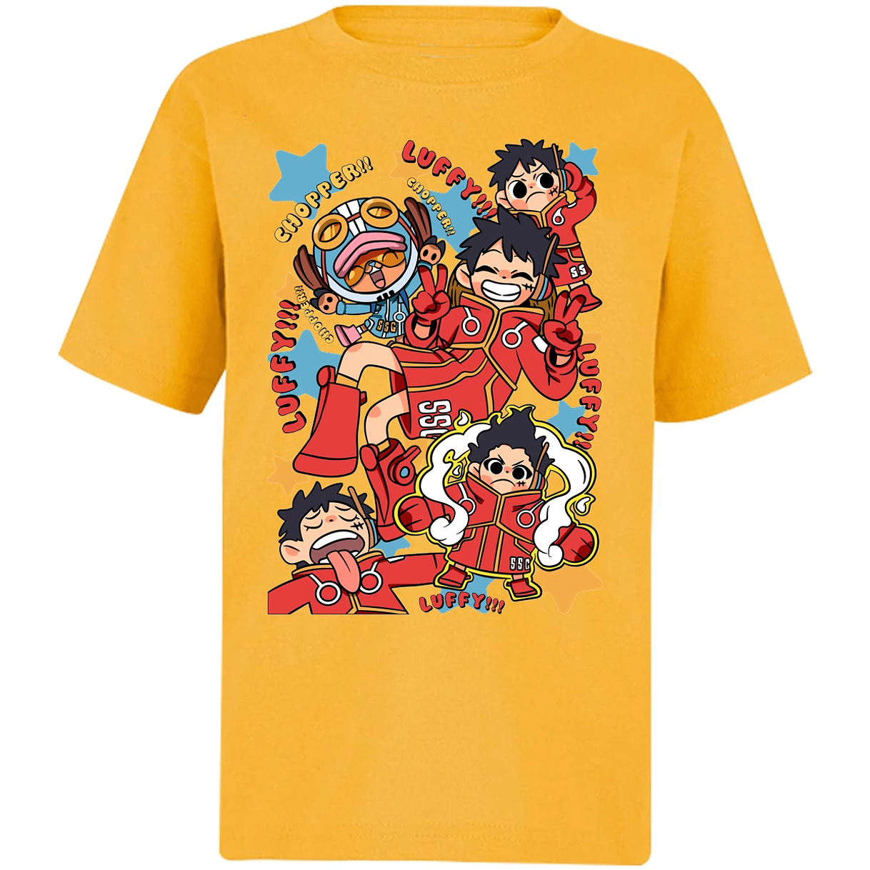 Playera One Piece Luffy Egghead Chibi para Niño 27