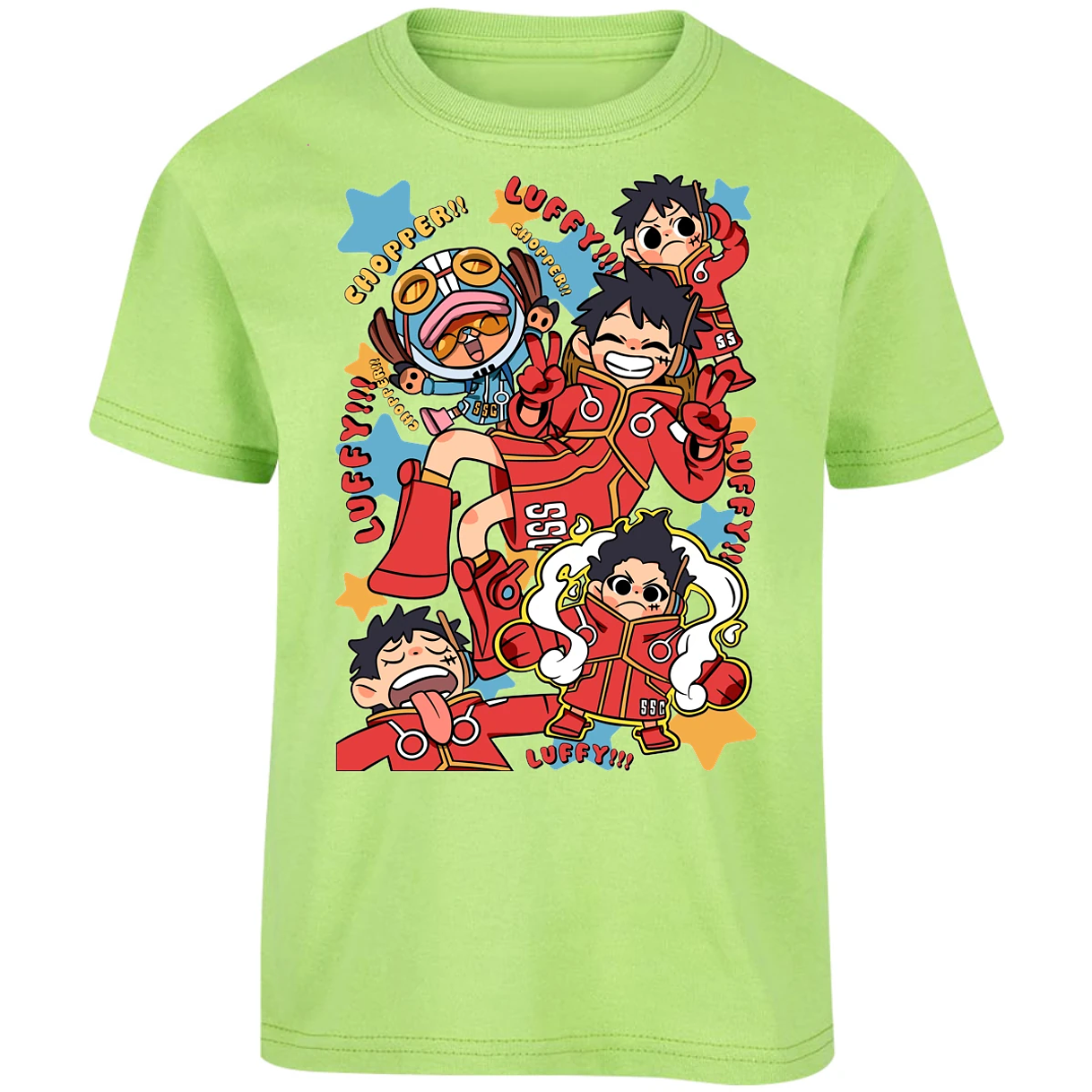 Playera One Piece Luffy Egghead Chibi para Niño 7