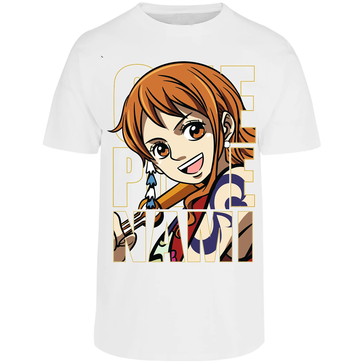 Playera One Piece Nami Text para Adulto 49