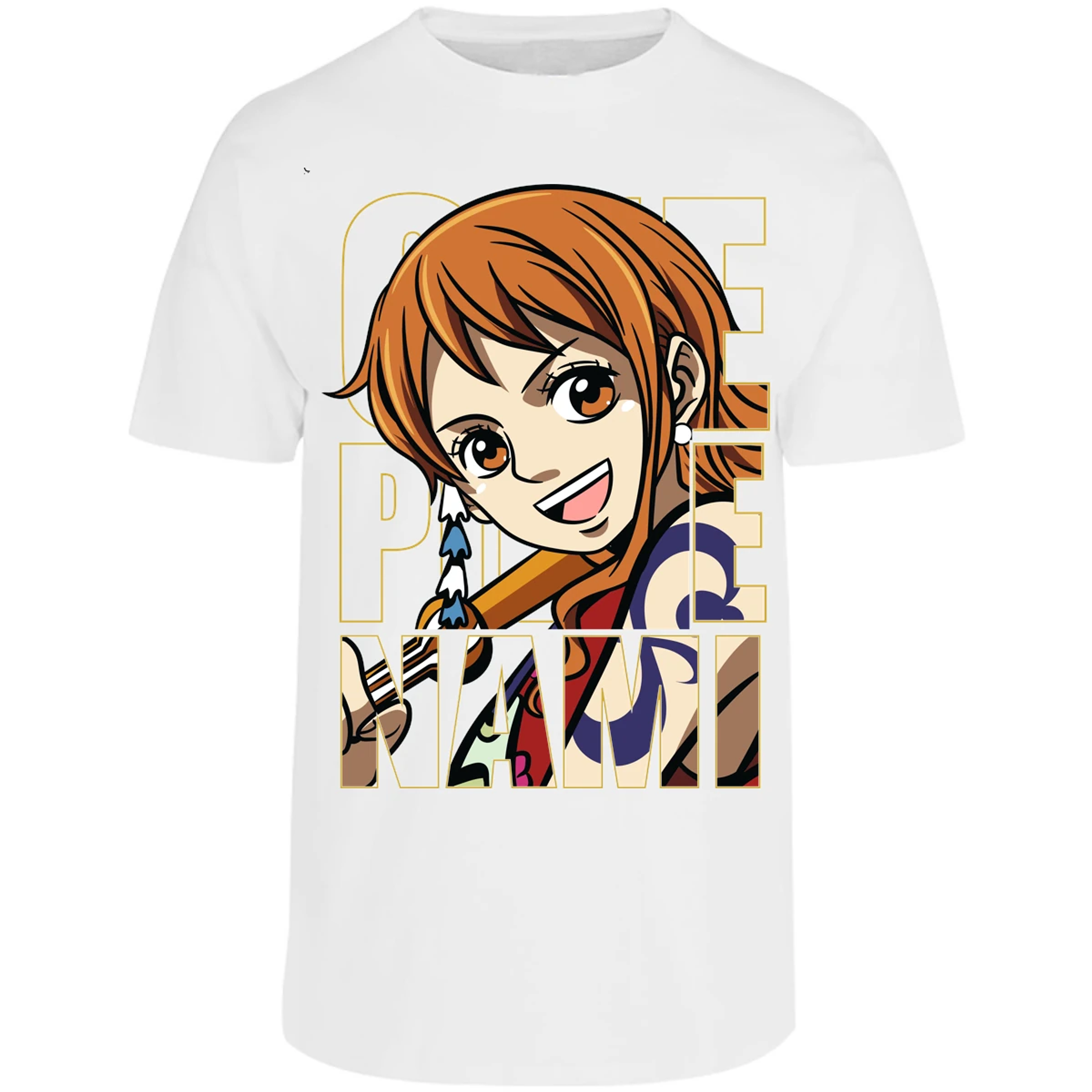 Playera One Piece Nami Text para Adulto 49