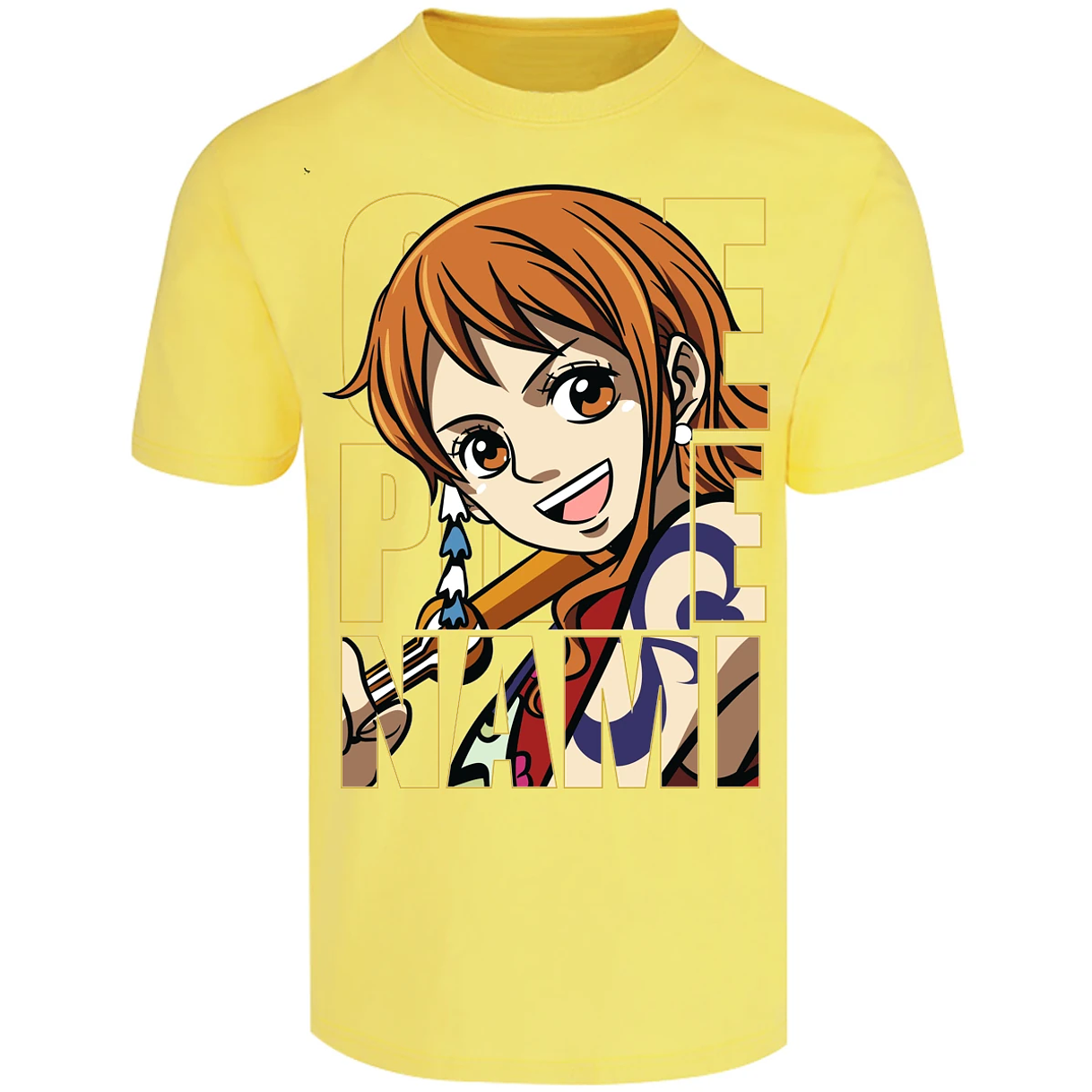 Playera One Piece Nami Text para Adulto 10