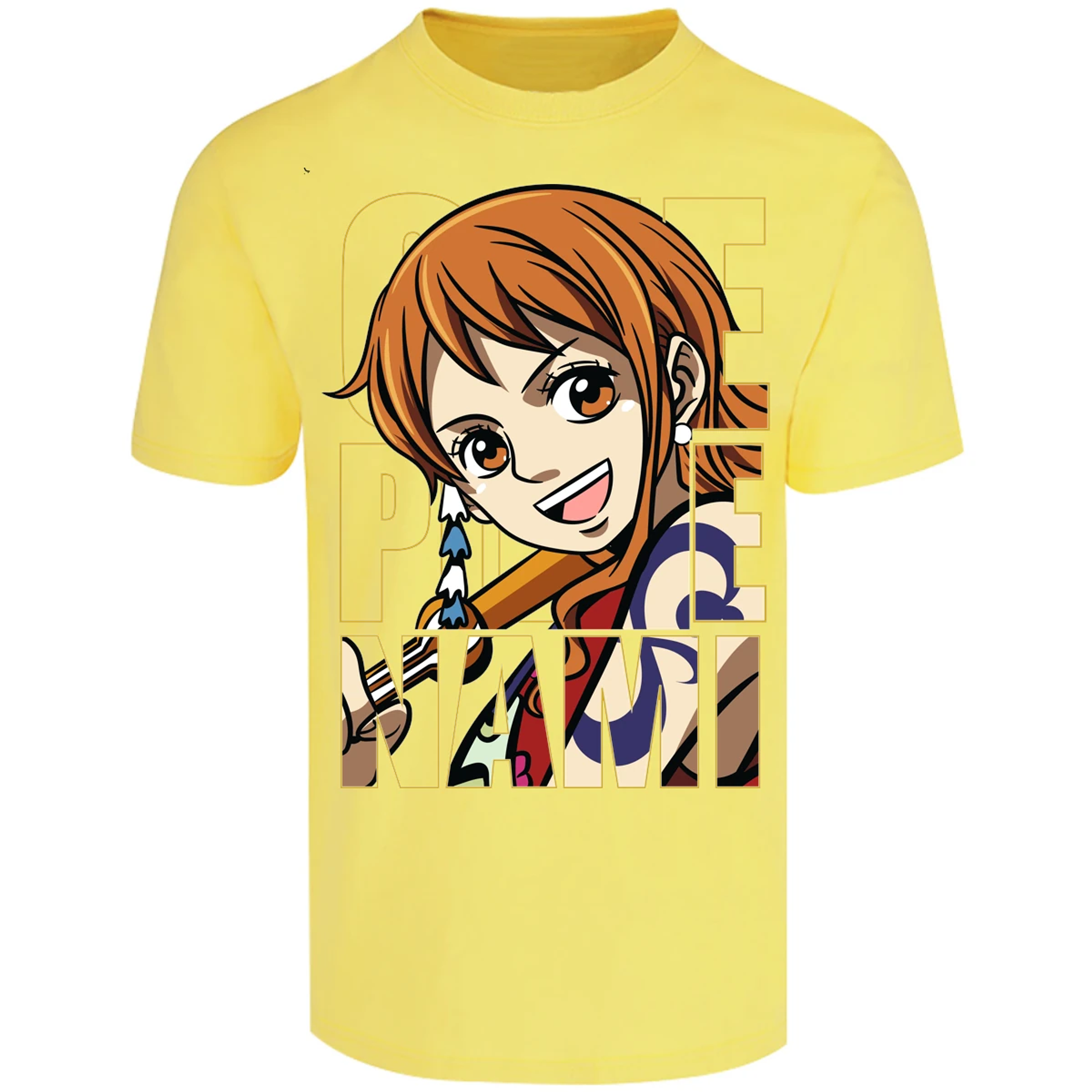 Playera One Piece Nami Text para Adulto 10