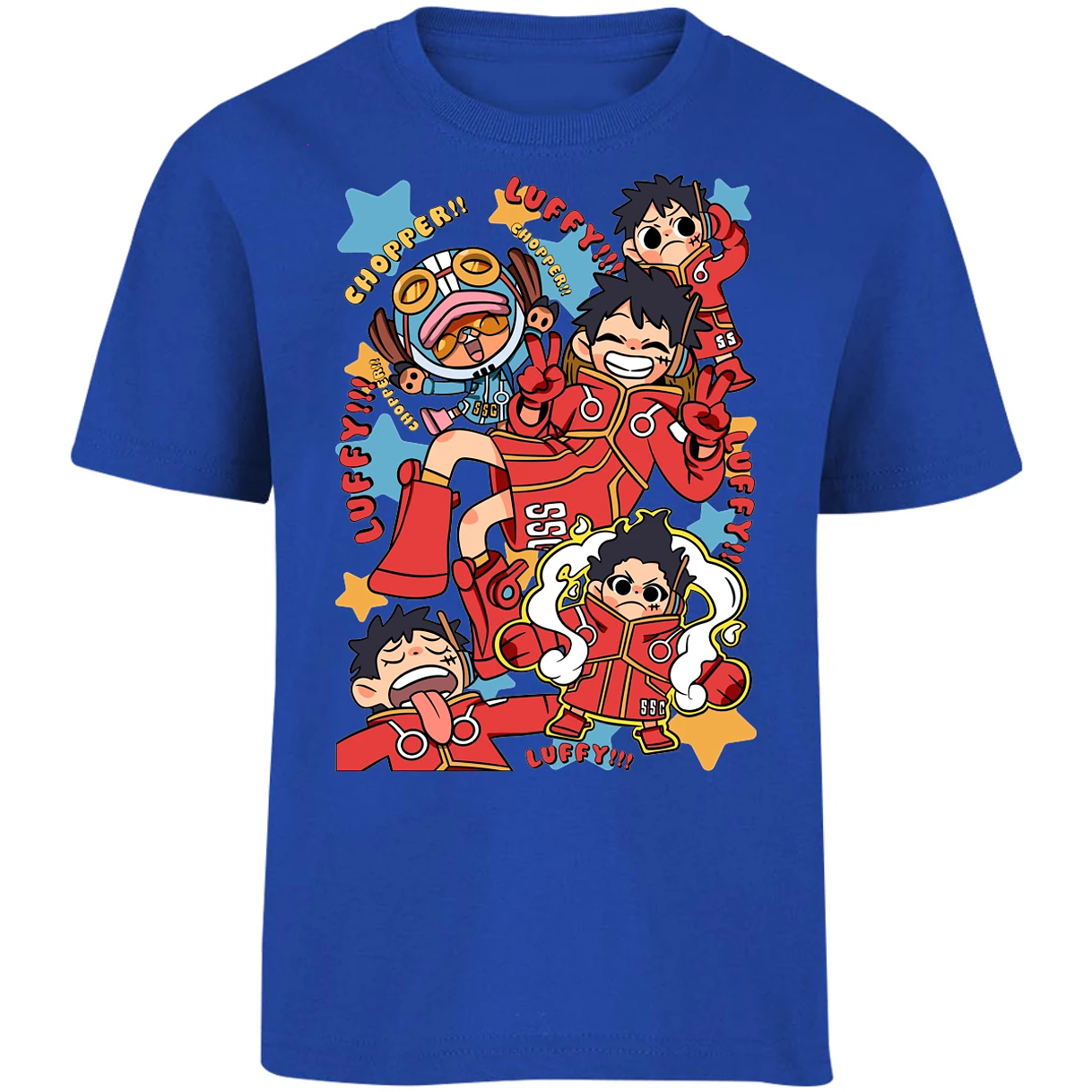 Playera One Piece Luffy Egghead Chibi para Niño 3