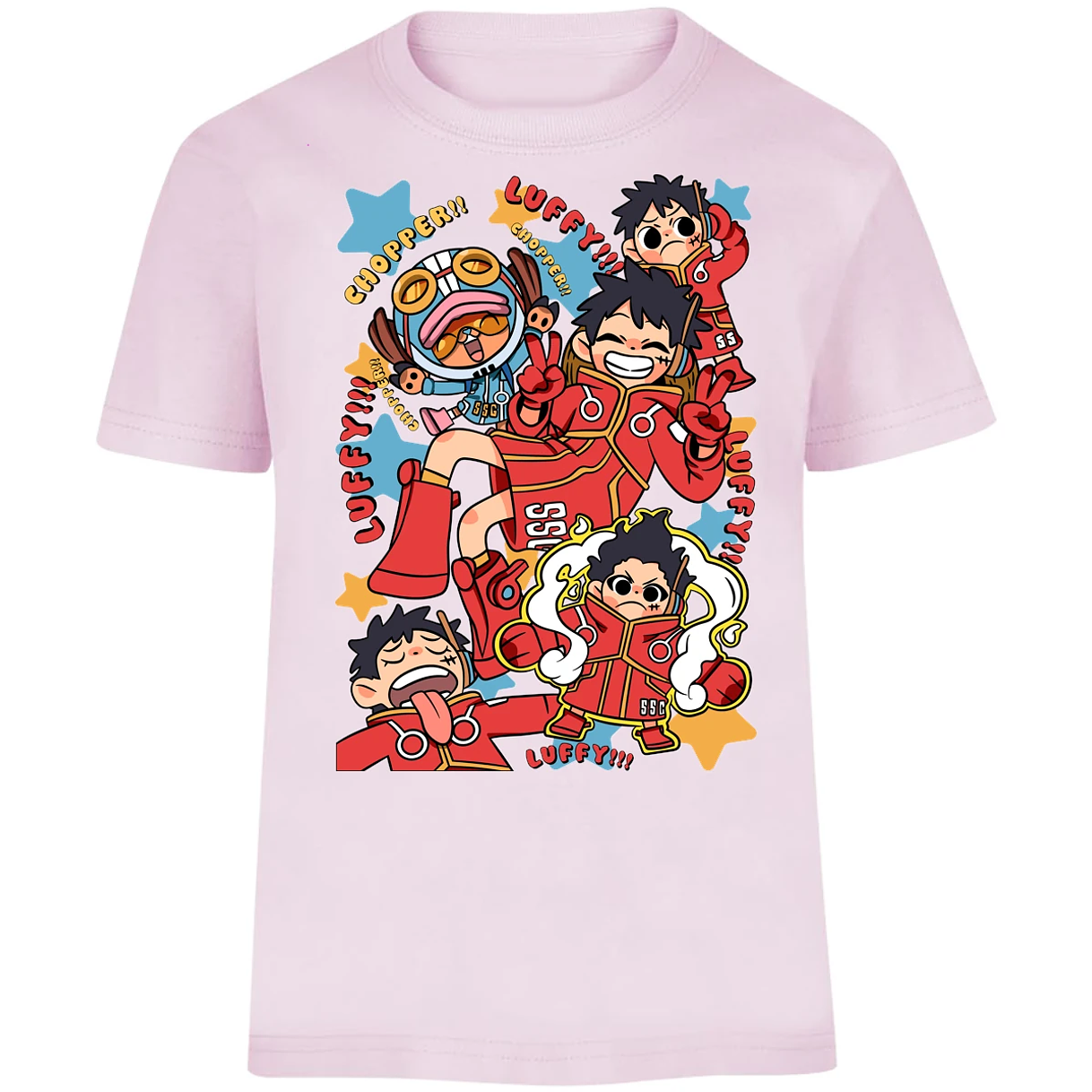 Playera One Piece Luffy Egghead Chibi para Niño 9