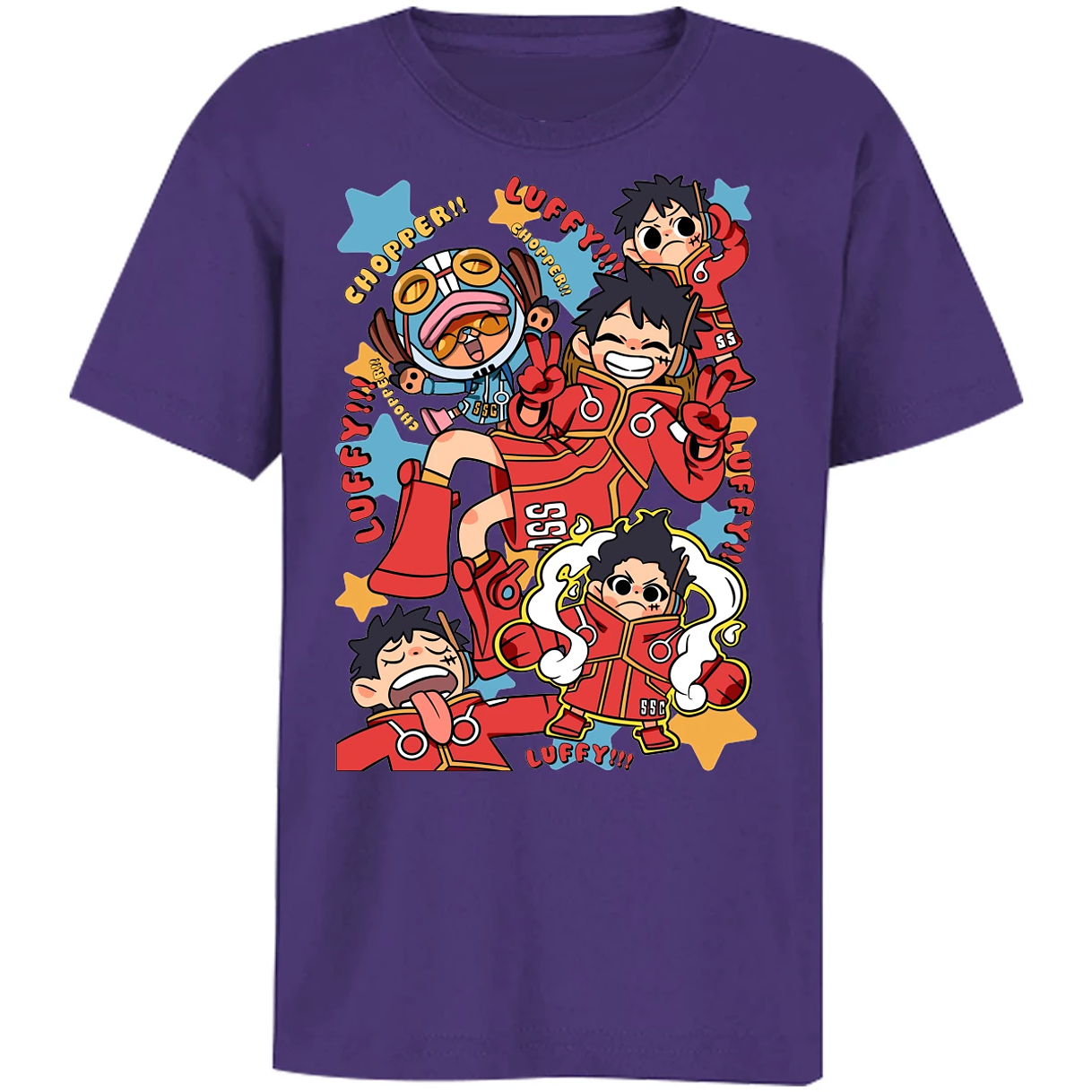 Playera One Piece Luffy Egghead Chibi para Niño 33