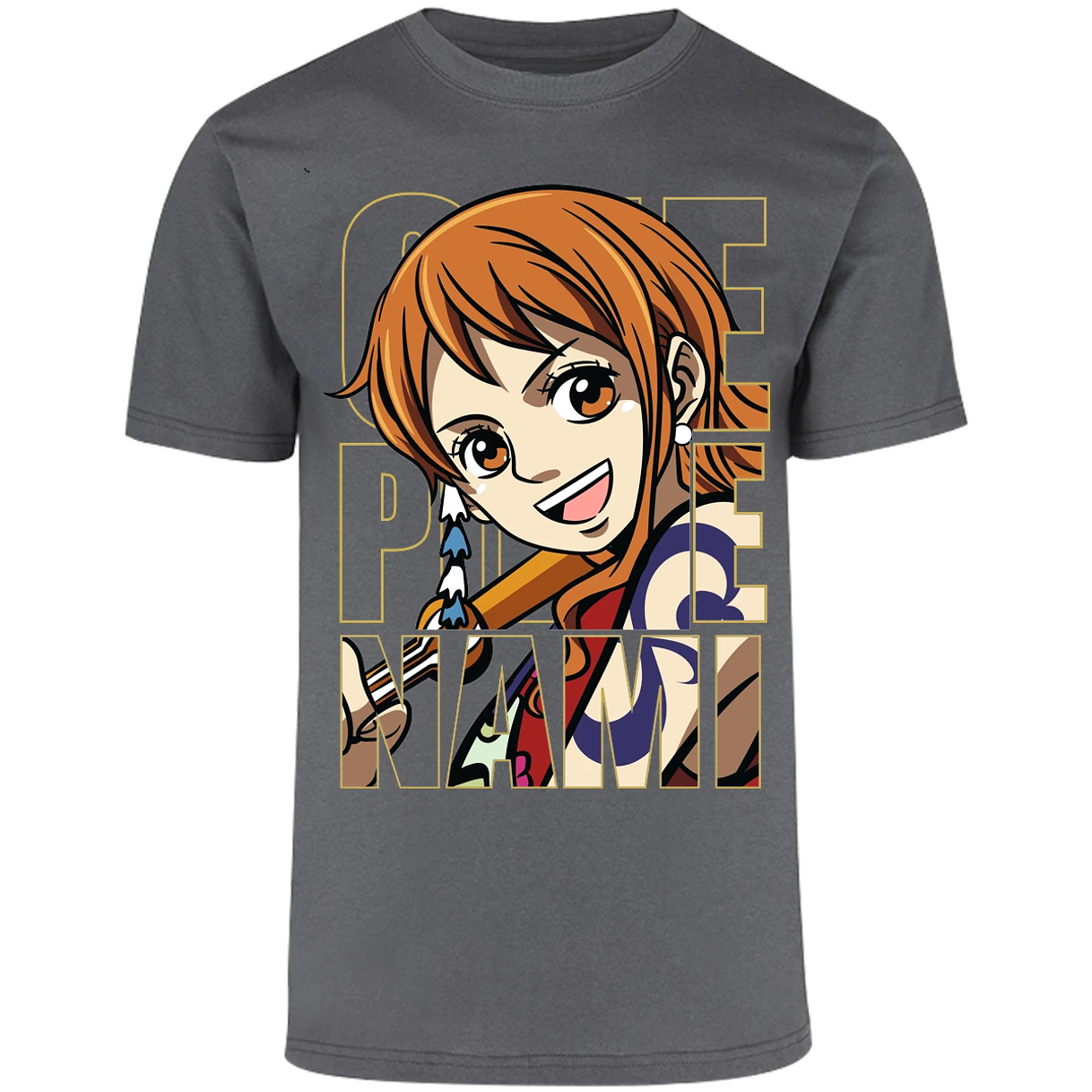Playera One Piece Nami Text para Adulto 8