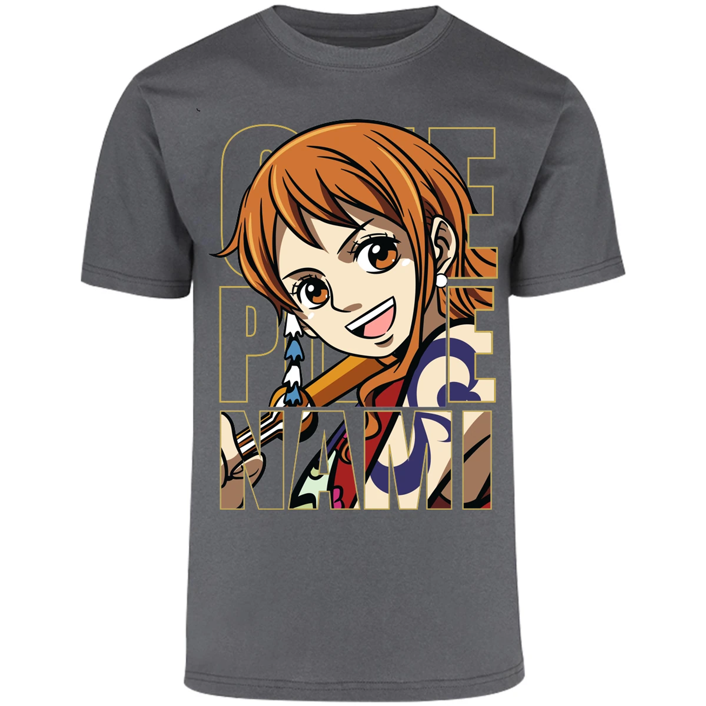 Playera One Piece Nami Text para Adulto 8