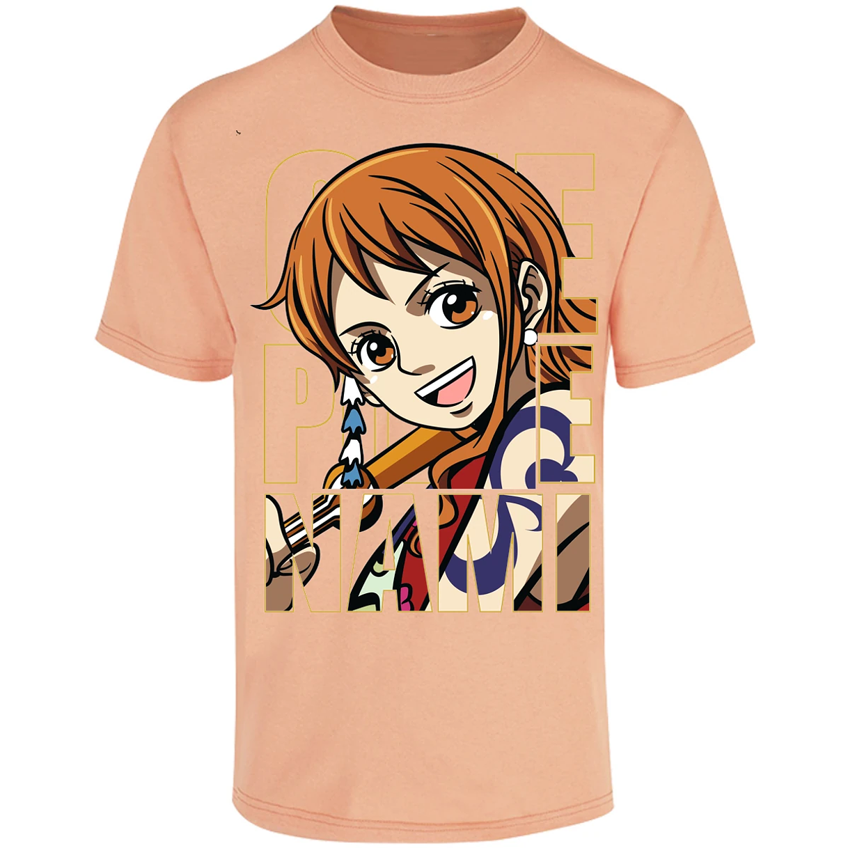 Playera One Piece Nami Text para Adulto 39