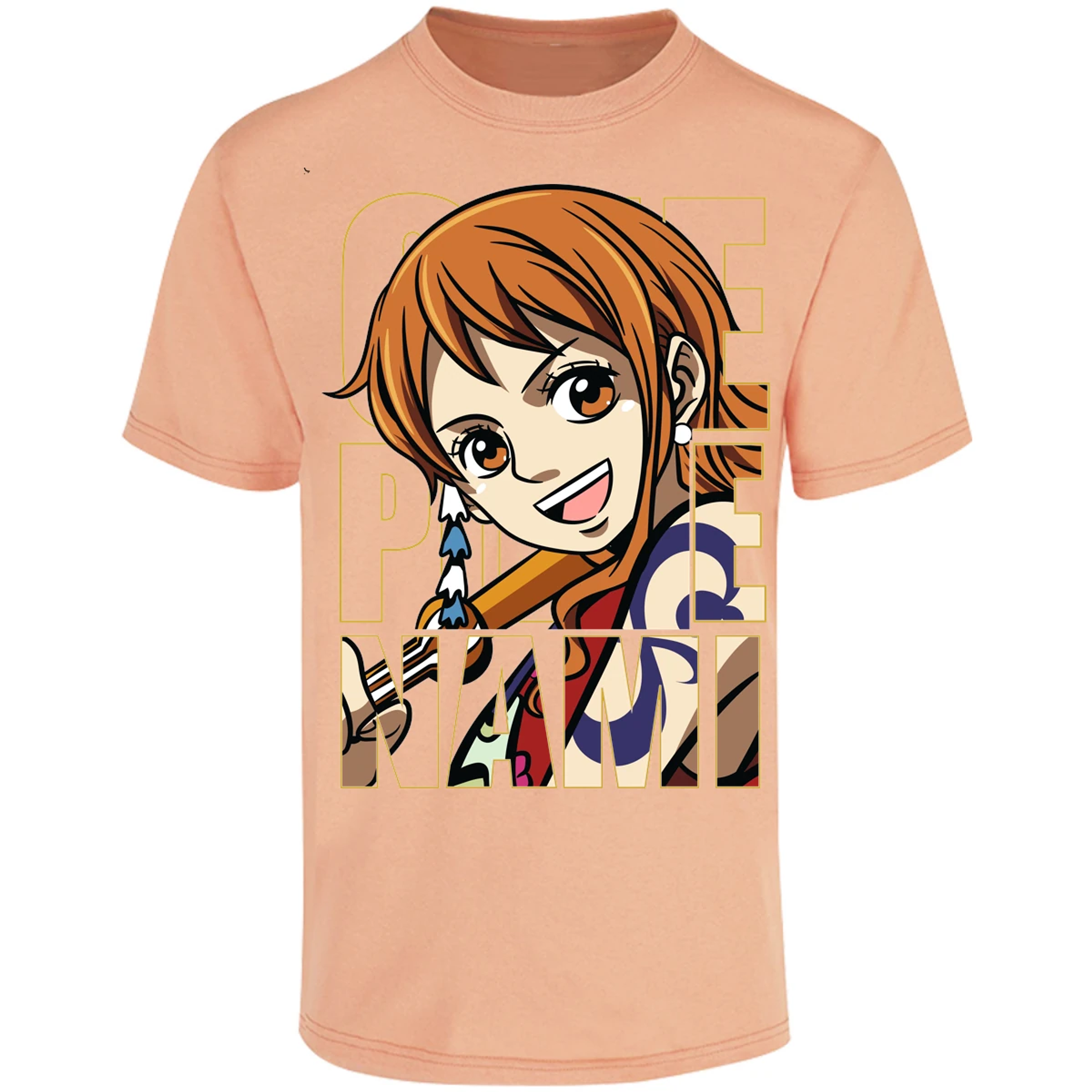 Playera One Piece Nami Text para Adulto 39