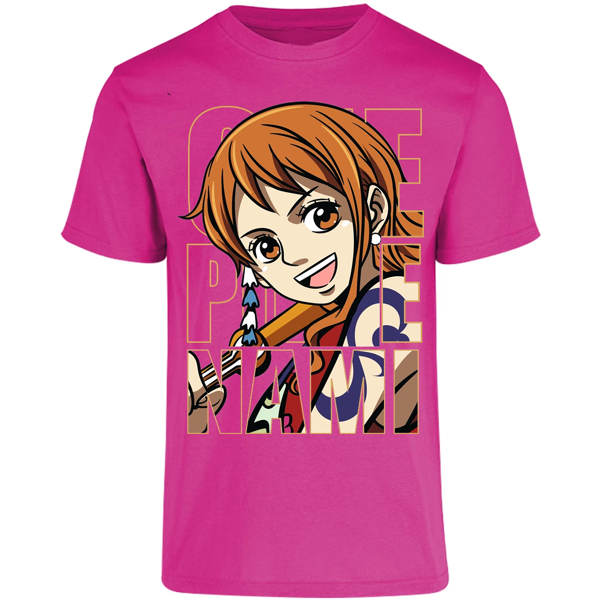 Playera One Piece Nami Text para Adulto 34