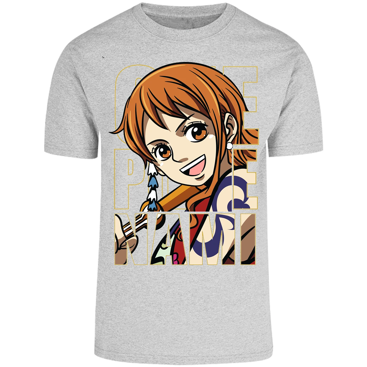 Playera One Piece Nami Text para Adulto 1