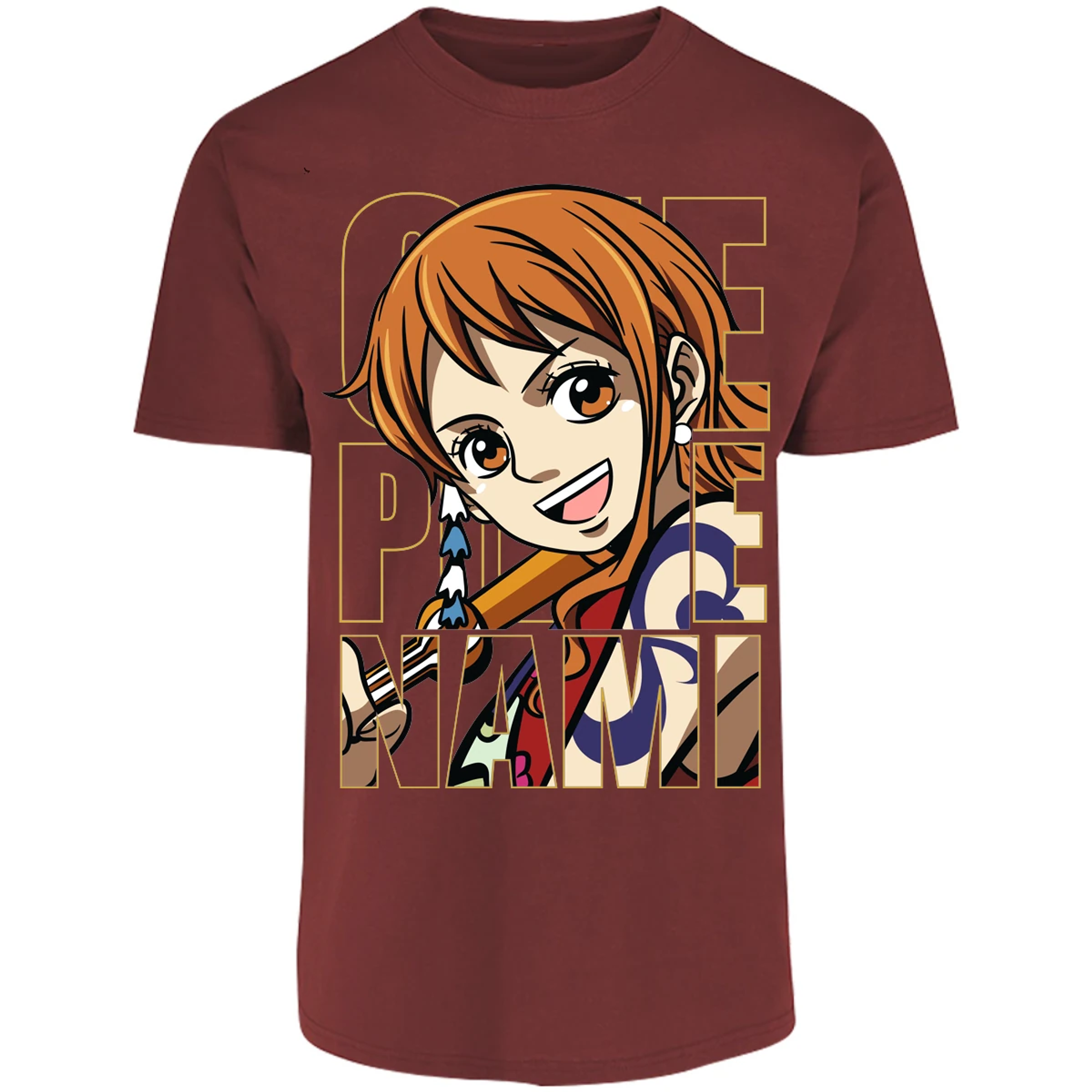 Playera One Piece Nami Text para Adulto 21