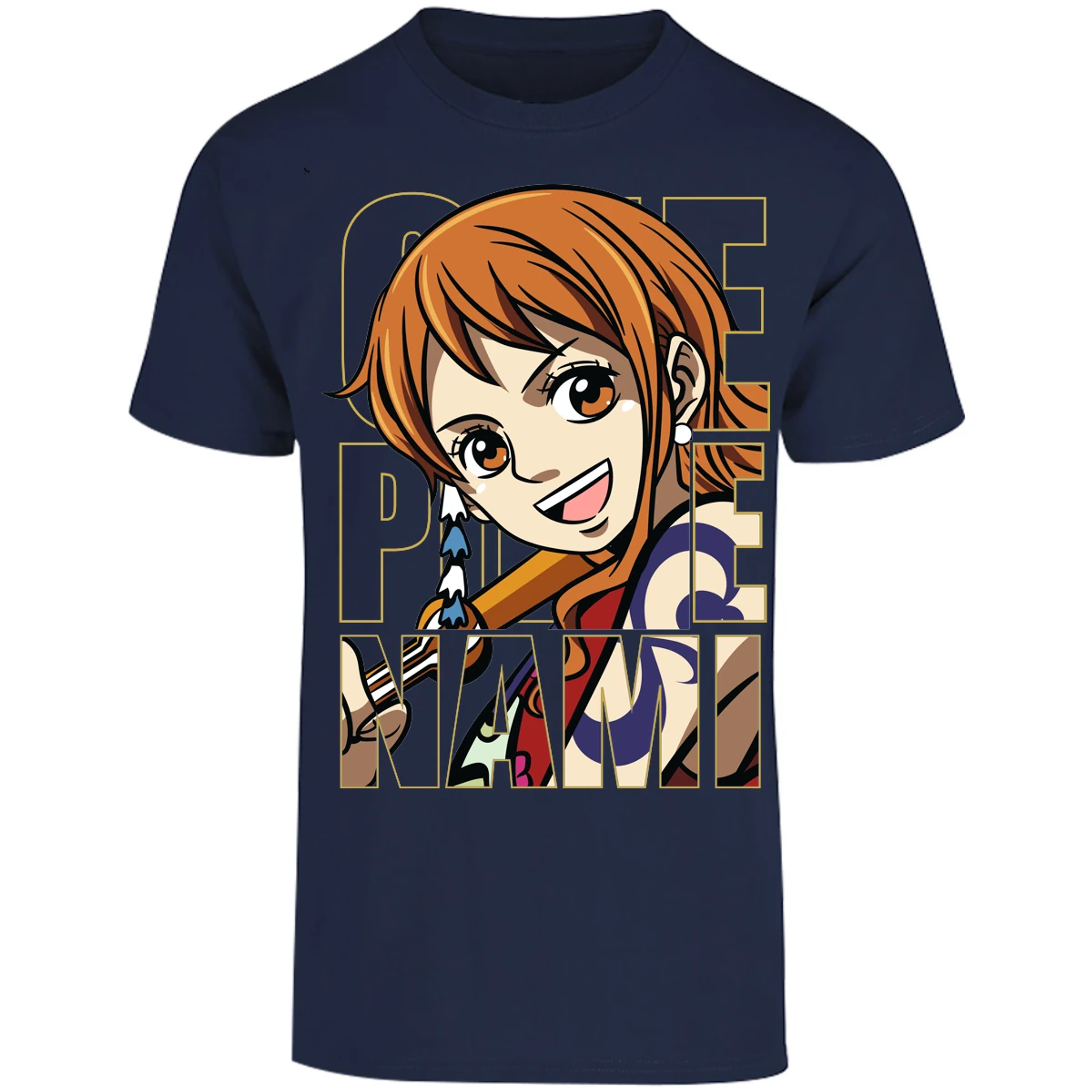Playera One Piece Nami Text para Adulto 41