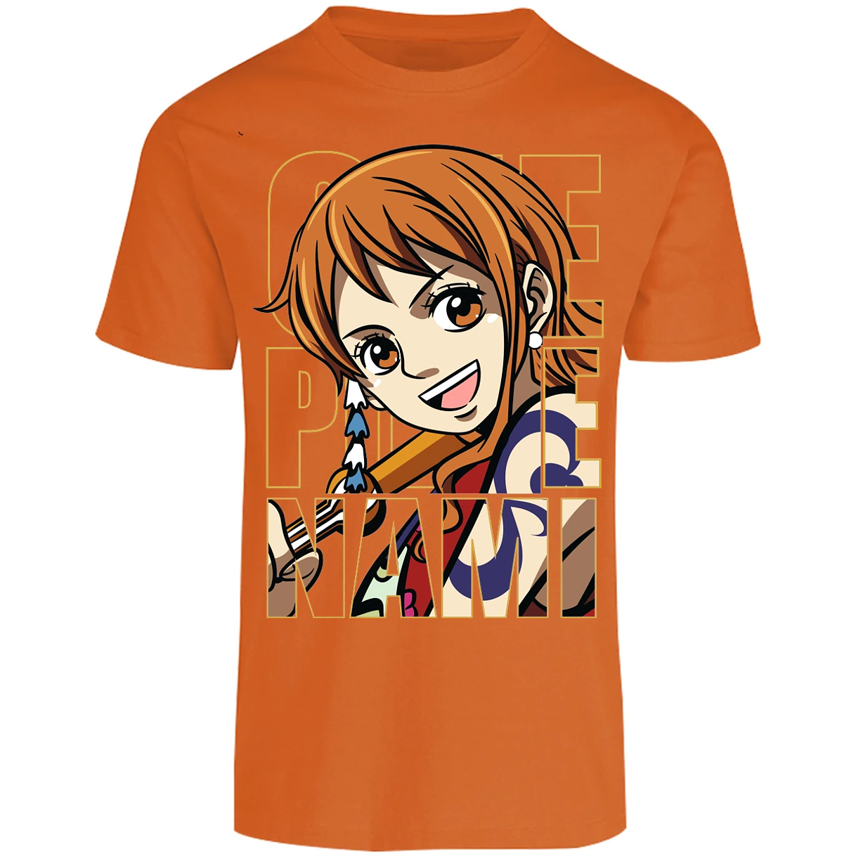 Playera One Piece Nami Text para Adulto 25