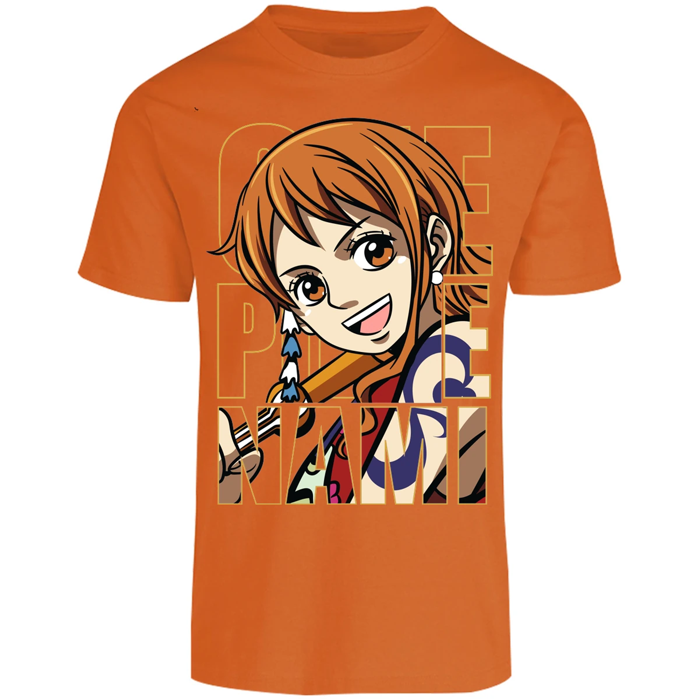 Playera One Piece Nami Text para Adulto 25