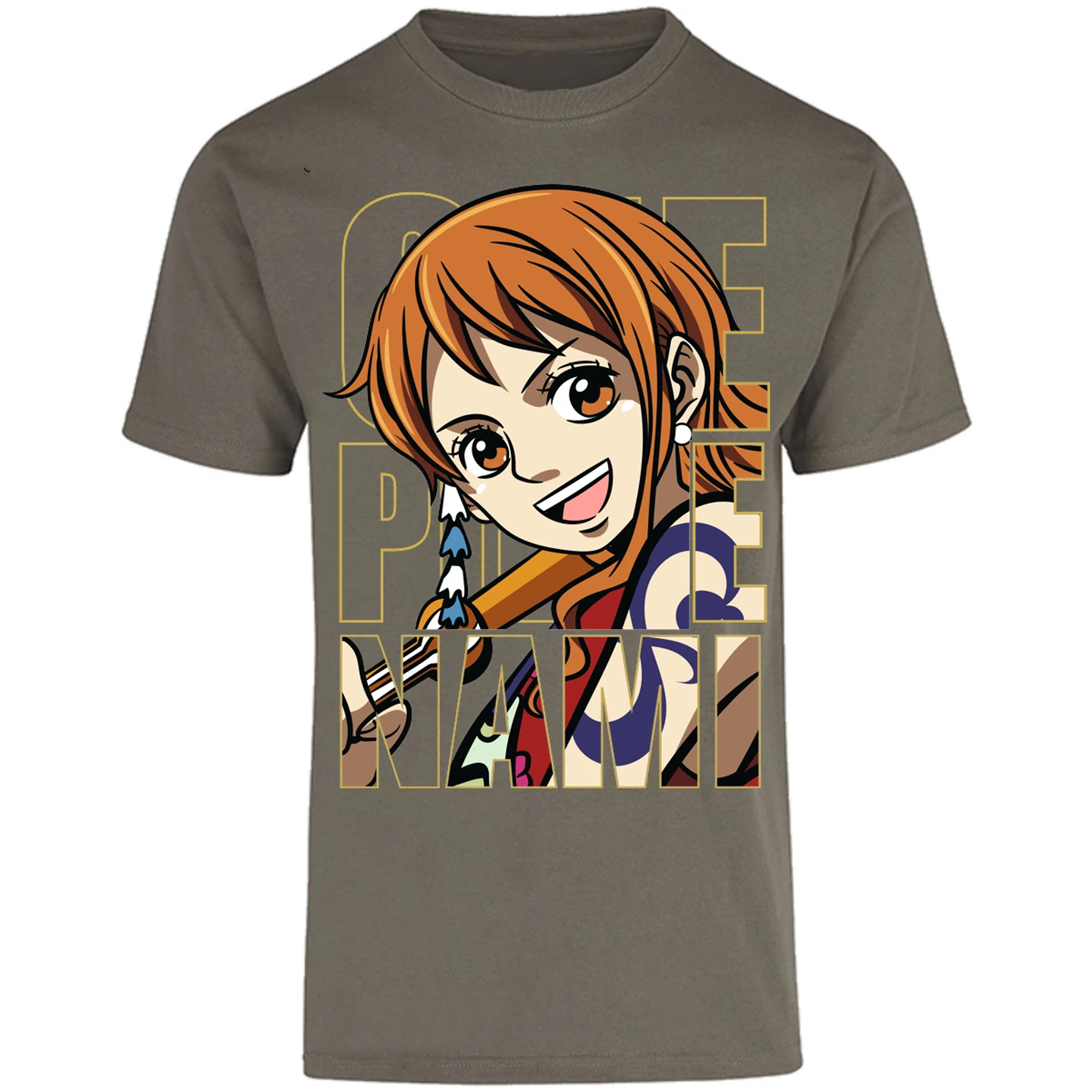 Playera One Piece Nami Text para Adulto 6
