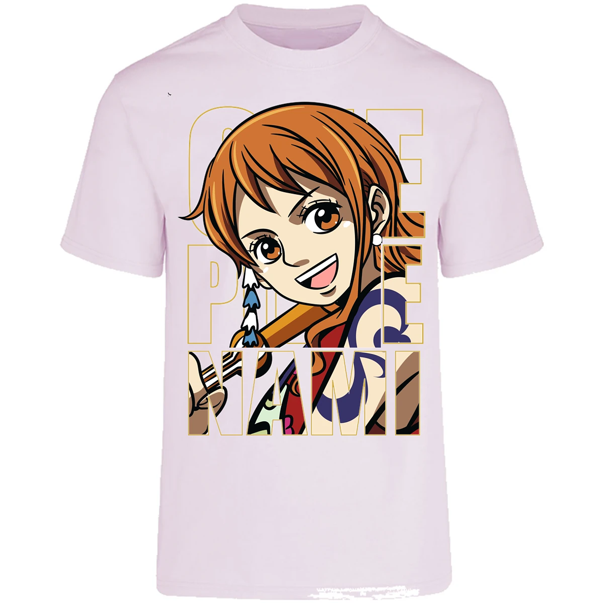Playera One Piece Nami Text para Adulto 13