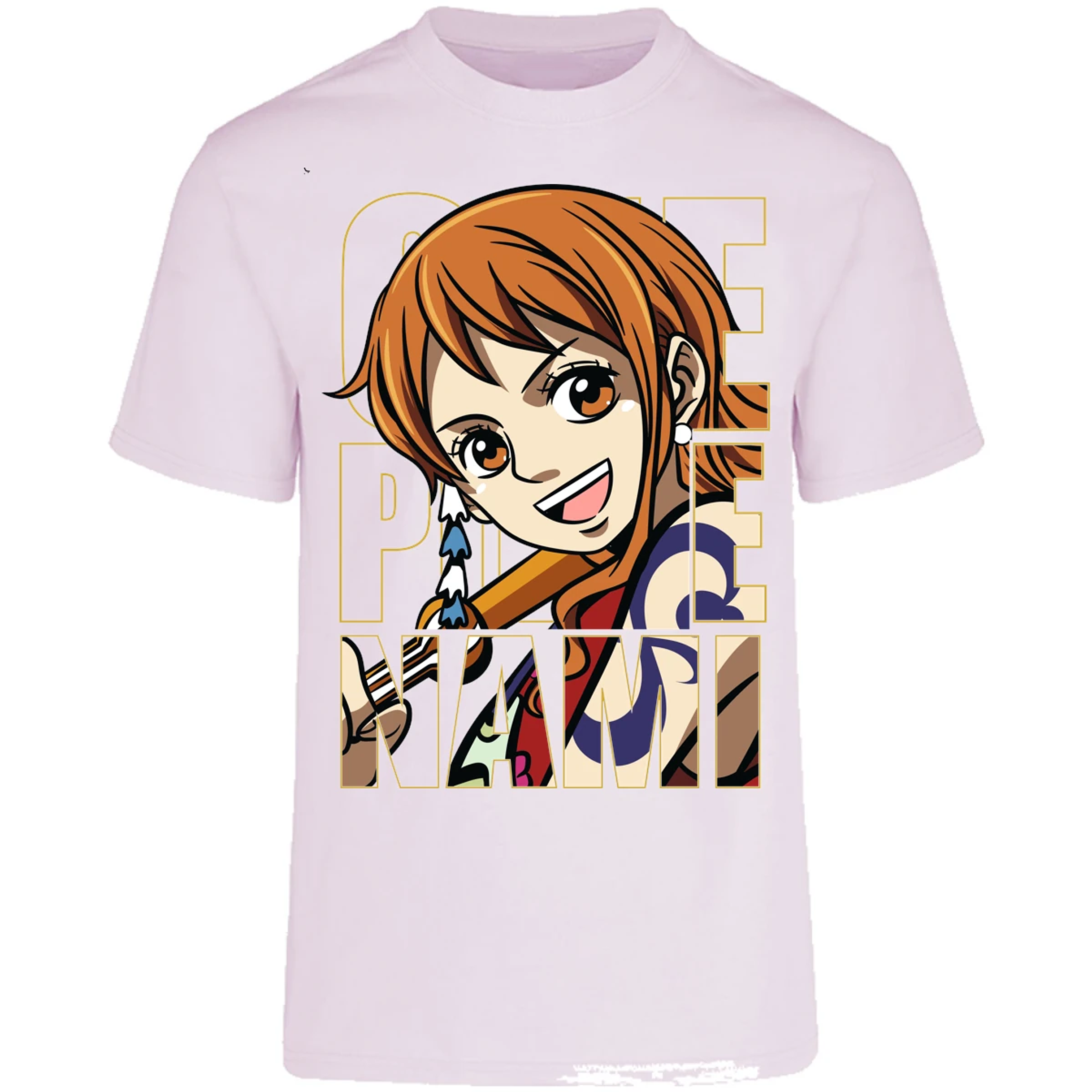 Playera One Piece Nami Text para Adulto 13