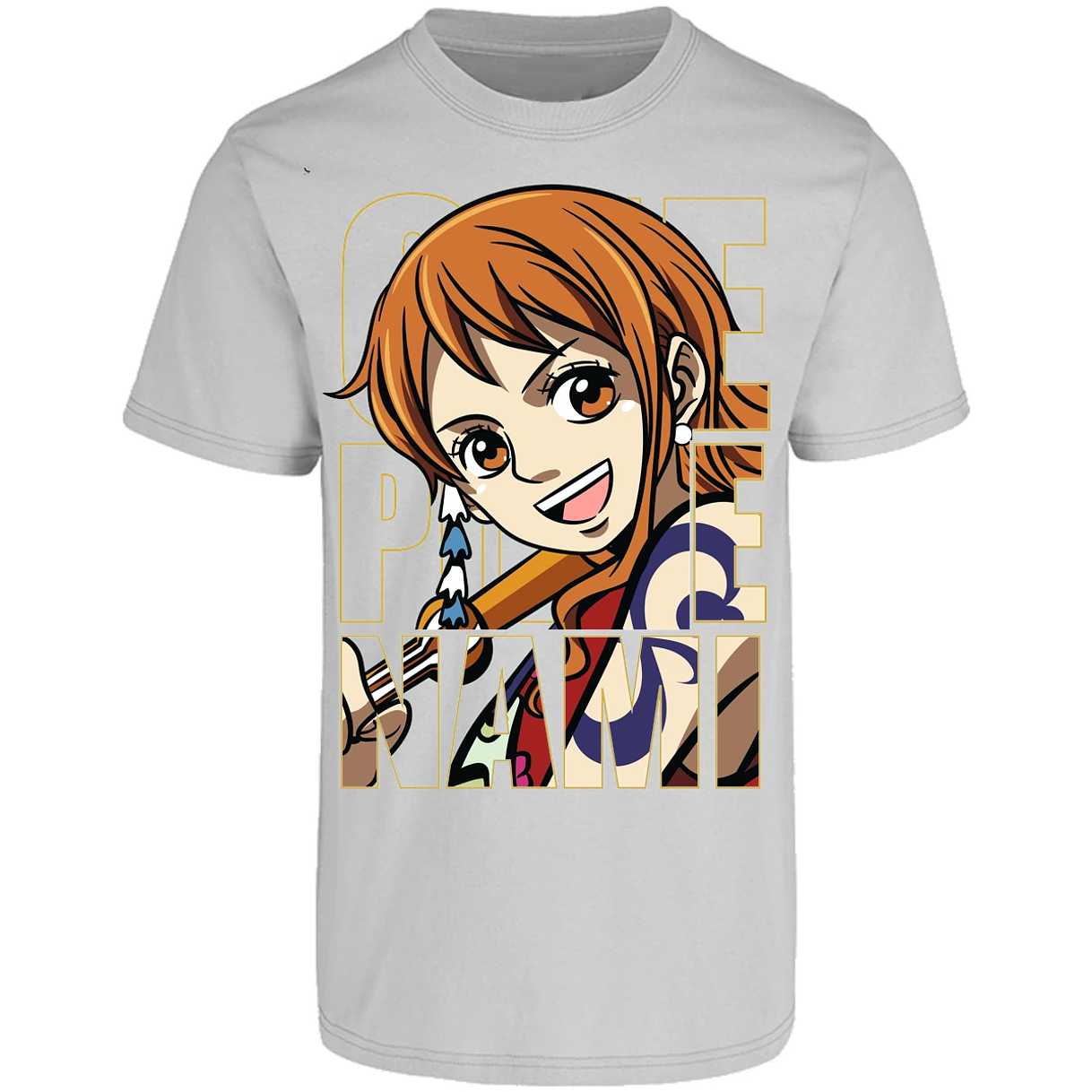 Playera One Piece Nami Text para Adulto 17