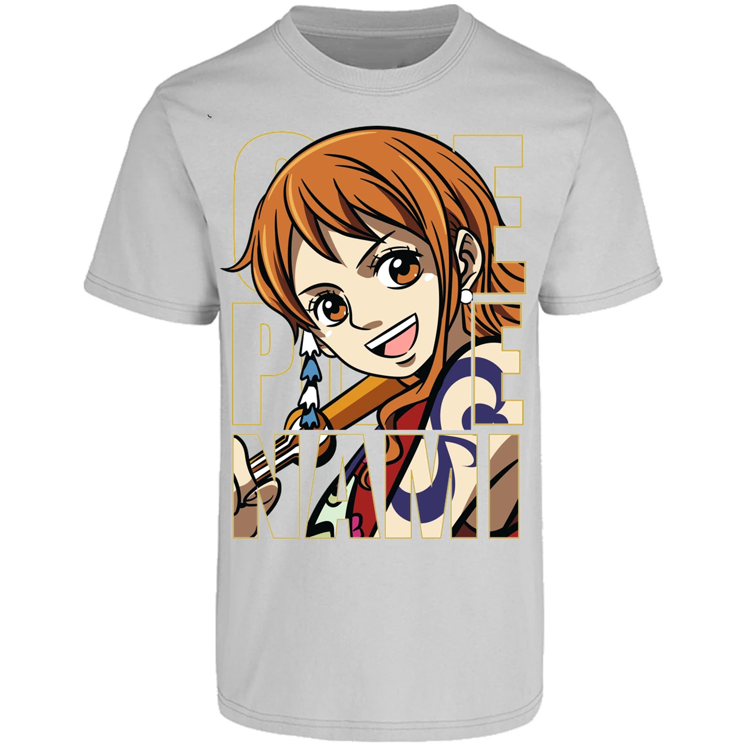 Playera One Piece Nami Text para Adulto 17