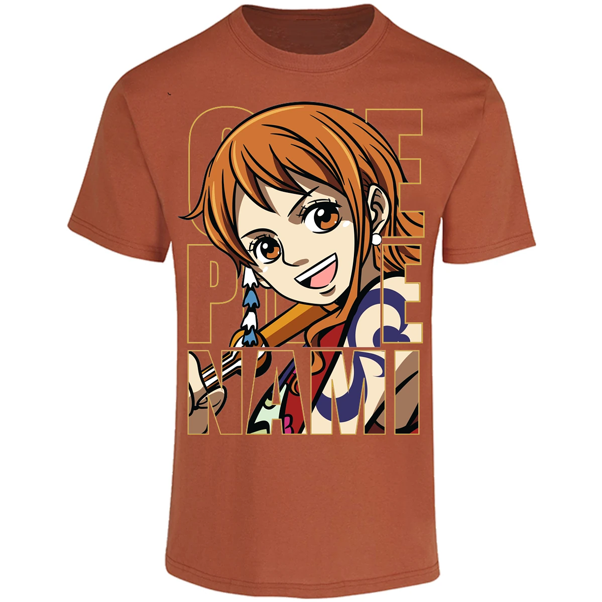 Playera One Piece Nami Text para Adulto 37