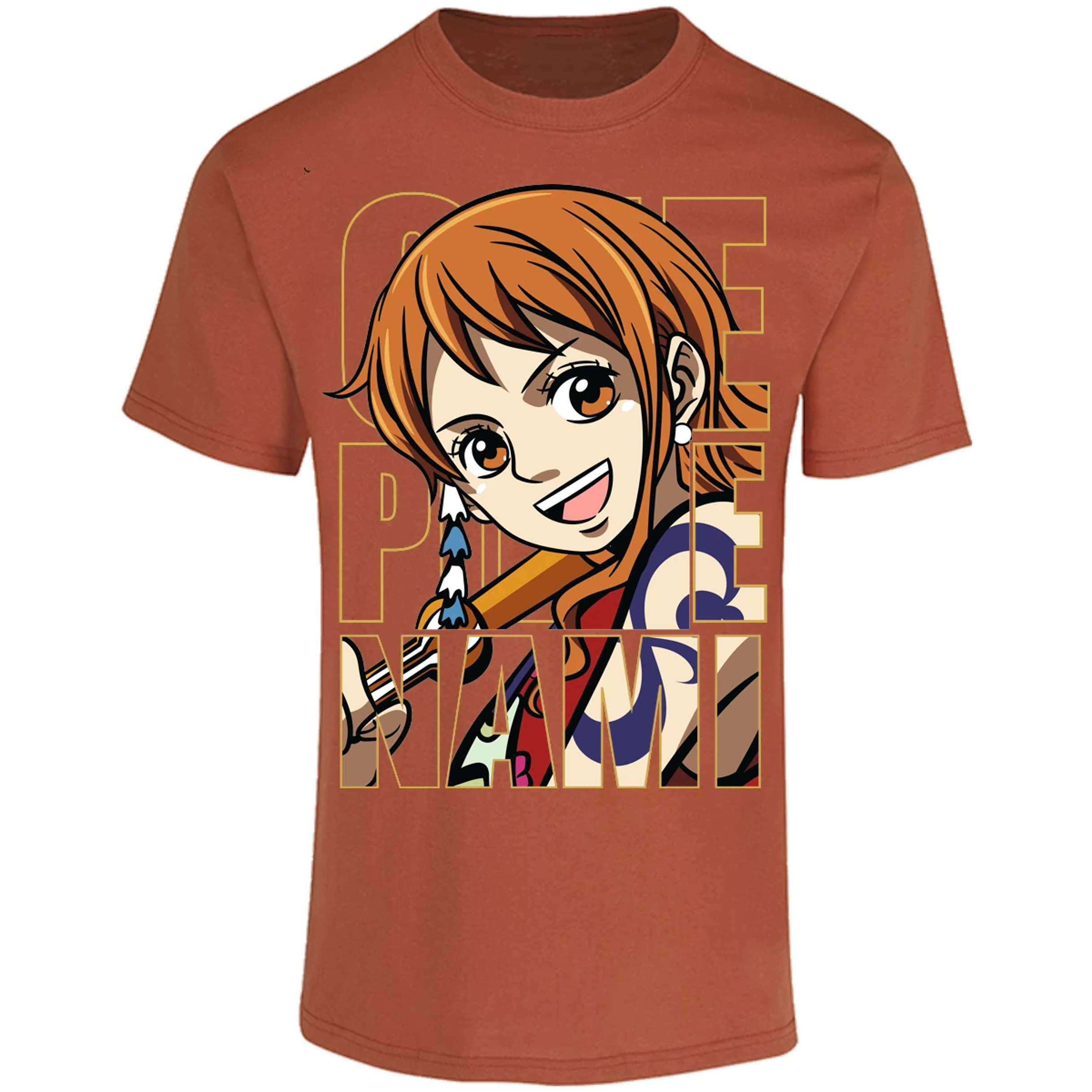 Playera One Piece Nami Text para Adulto 37