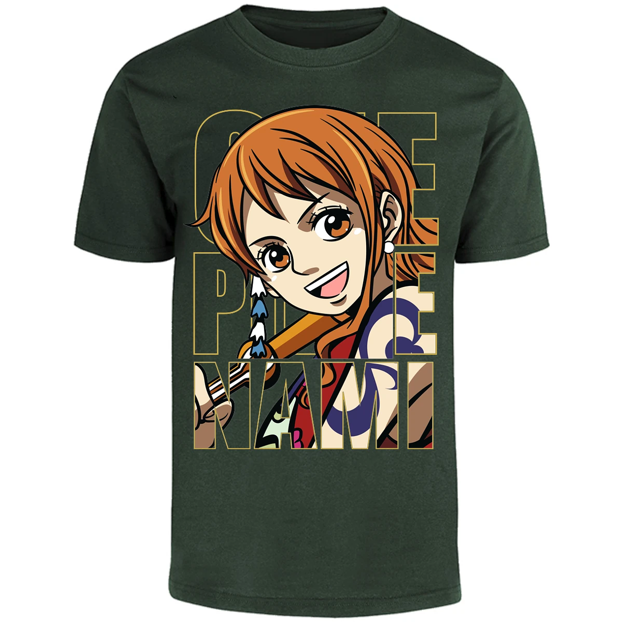 Playera One Piece Nami Text para Adulto 28