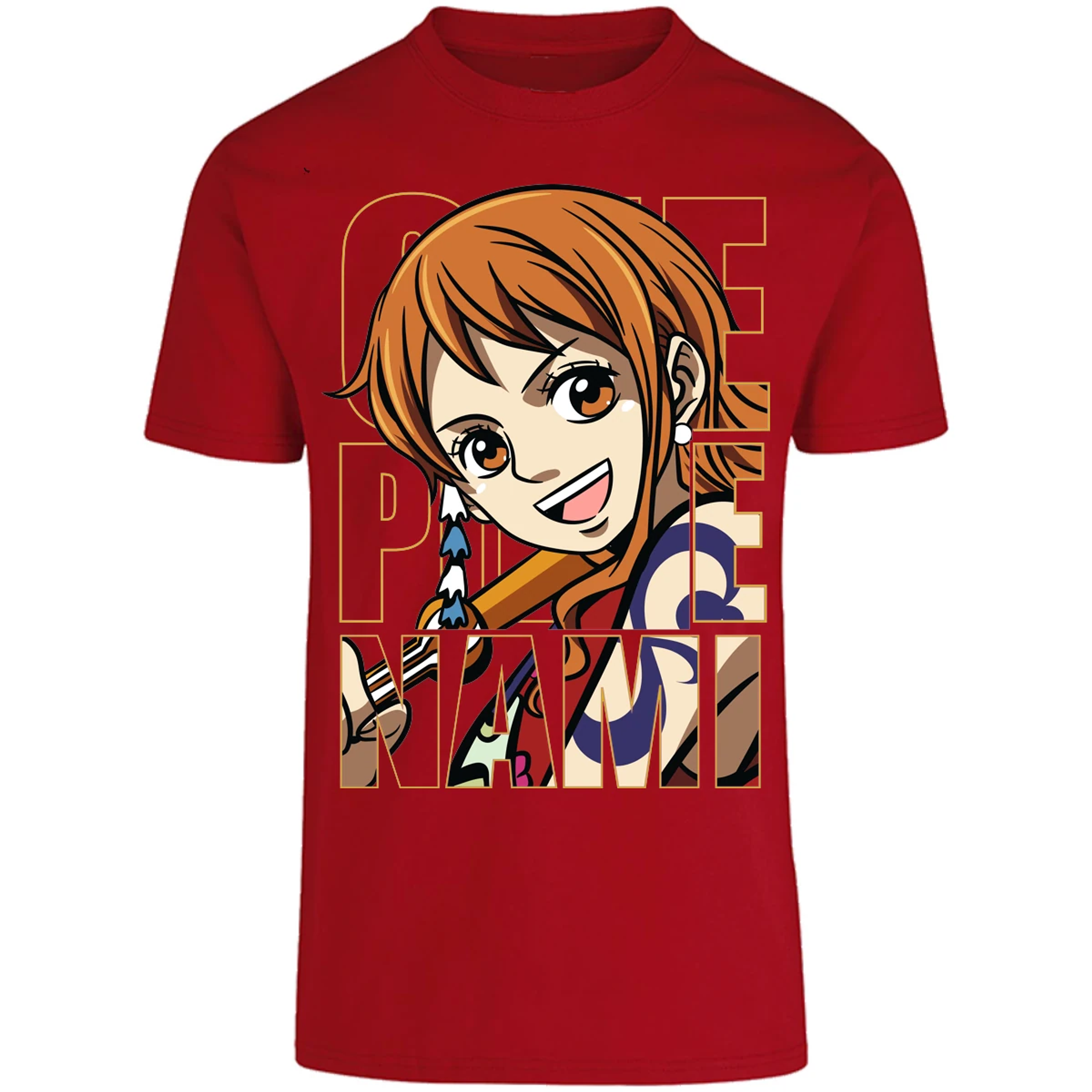 Playera One Piece Nami Text para Adulto 32
