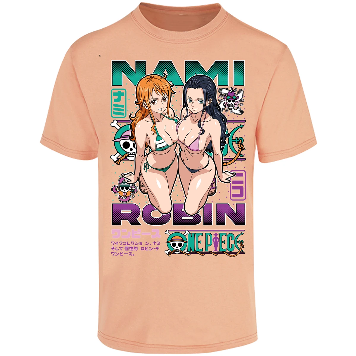 Playera One Piece Nami Y Robin para Adulto 6
