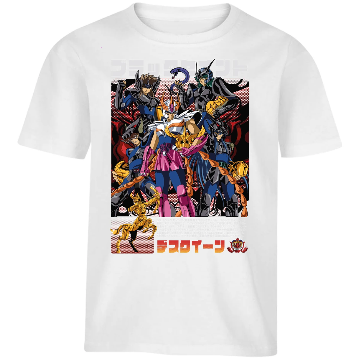 Playera Saint Seiya Fenix Caballeros Negros para Niño 5