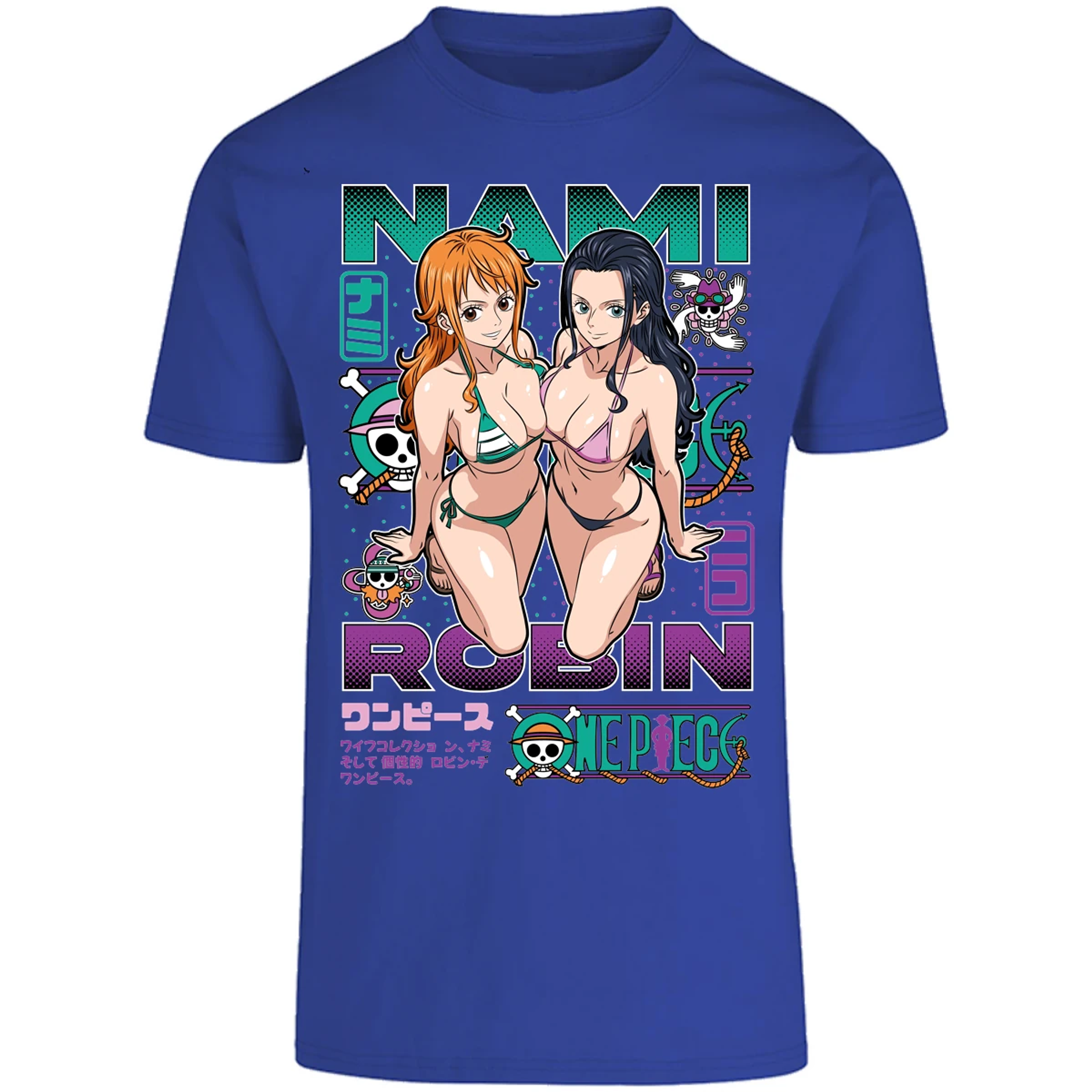 Playera One Piece Nami Y Robin para Adulto 40