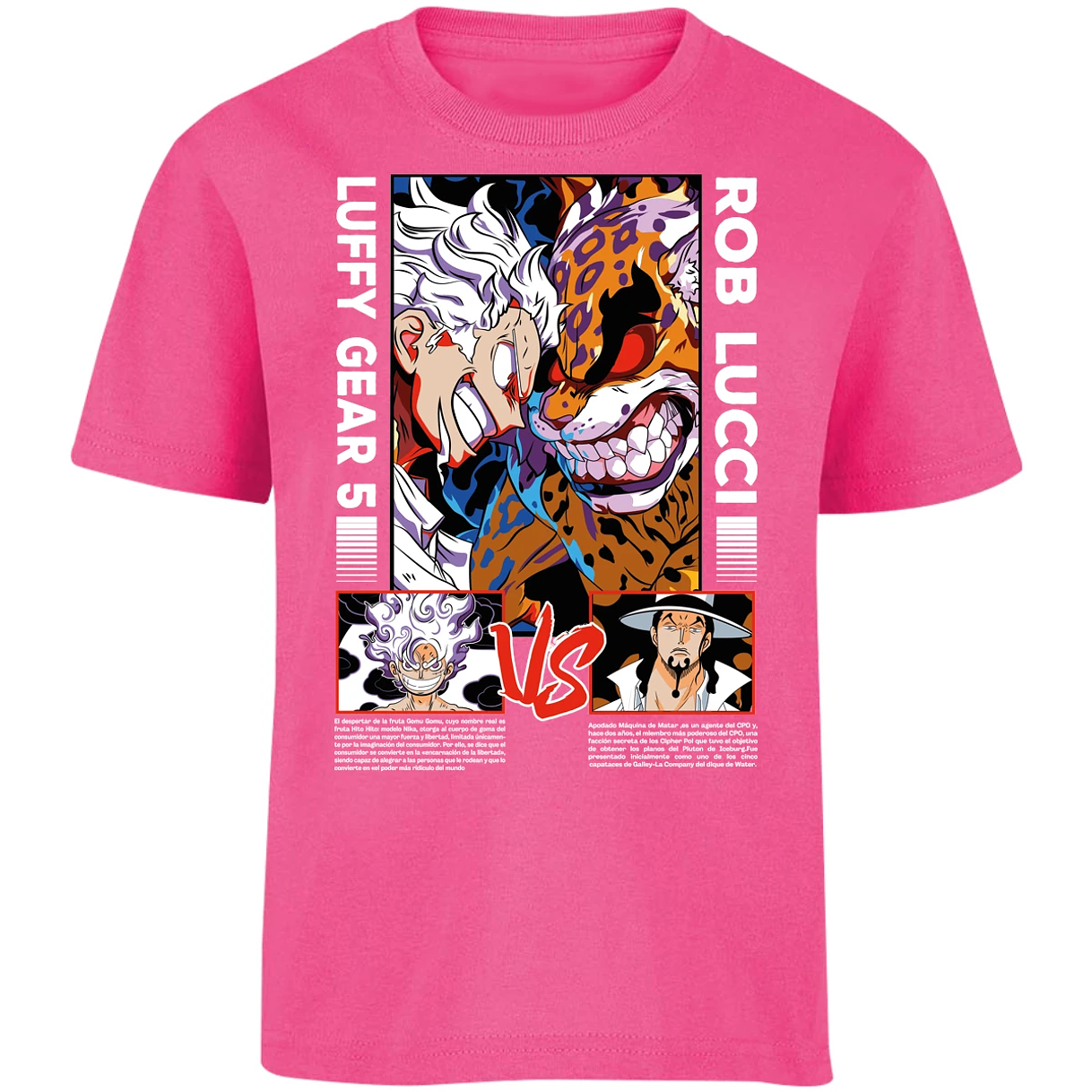Playera One Piece Luffy Vs Rob Lucci para Niño 17