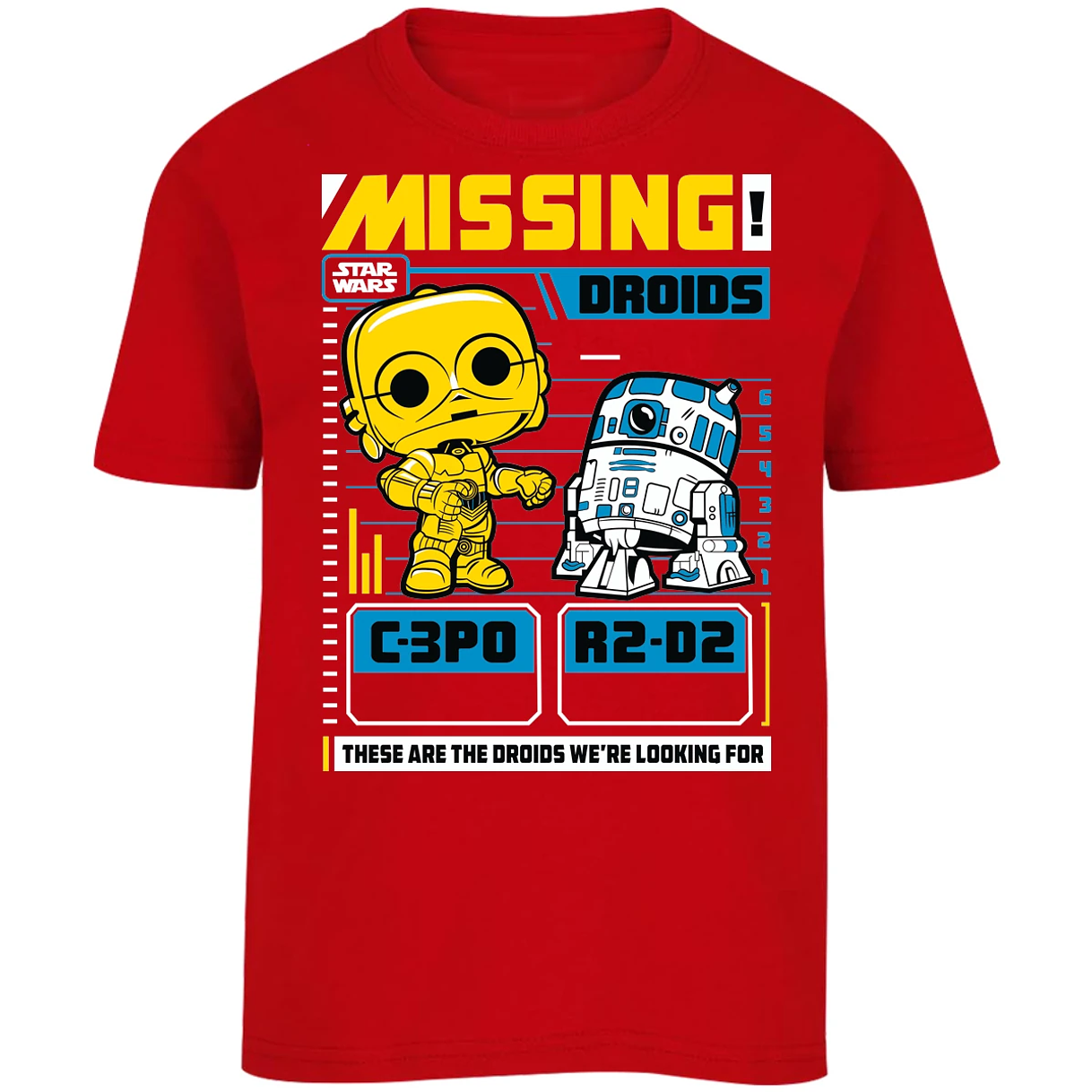 Playera Star Wars Funko Missing Droids para Niño 12