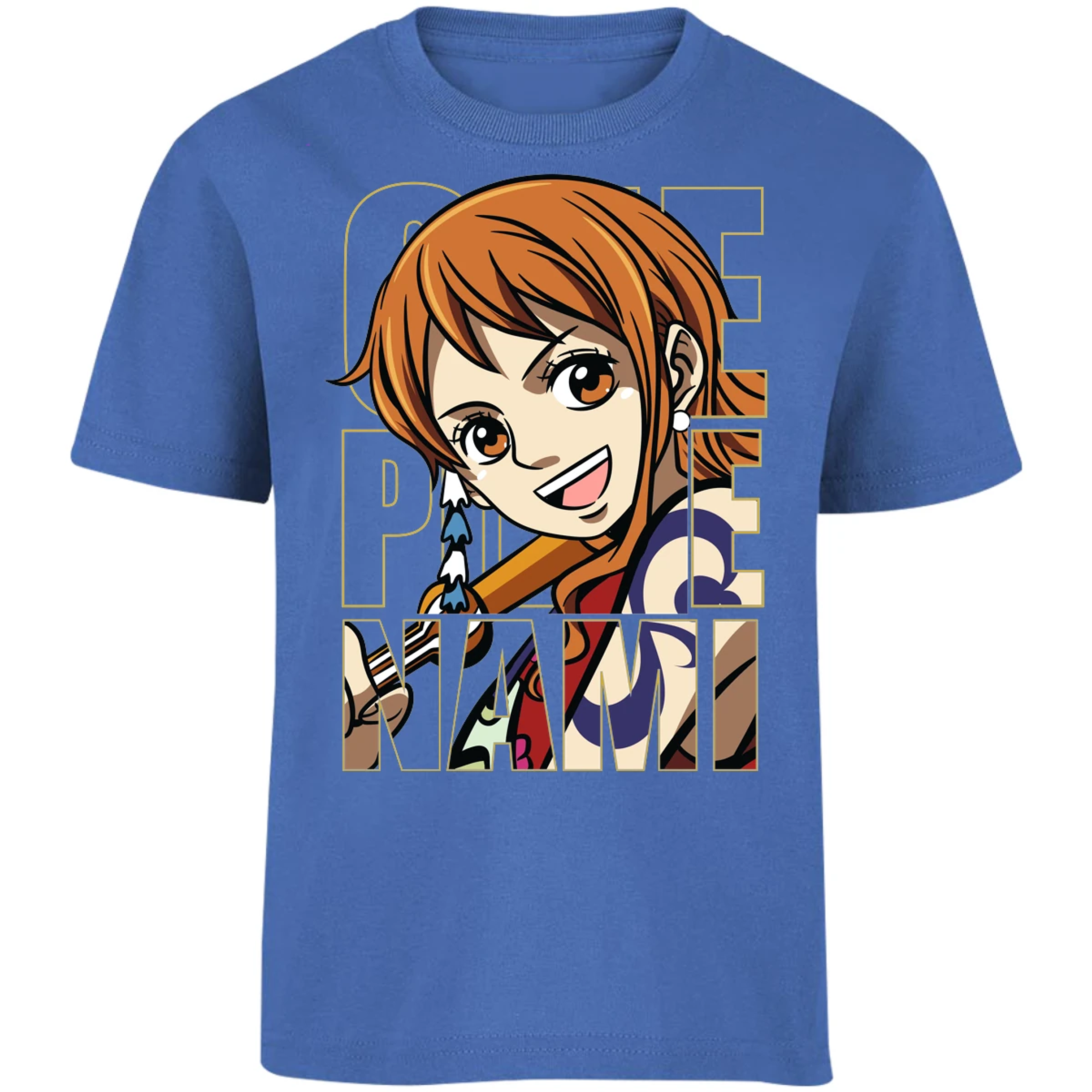 Playera One Piece Nami Text para Niño 11