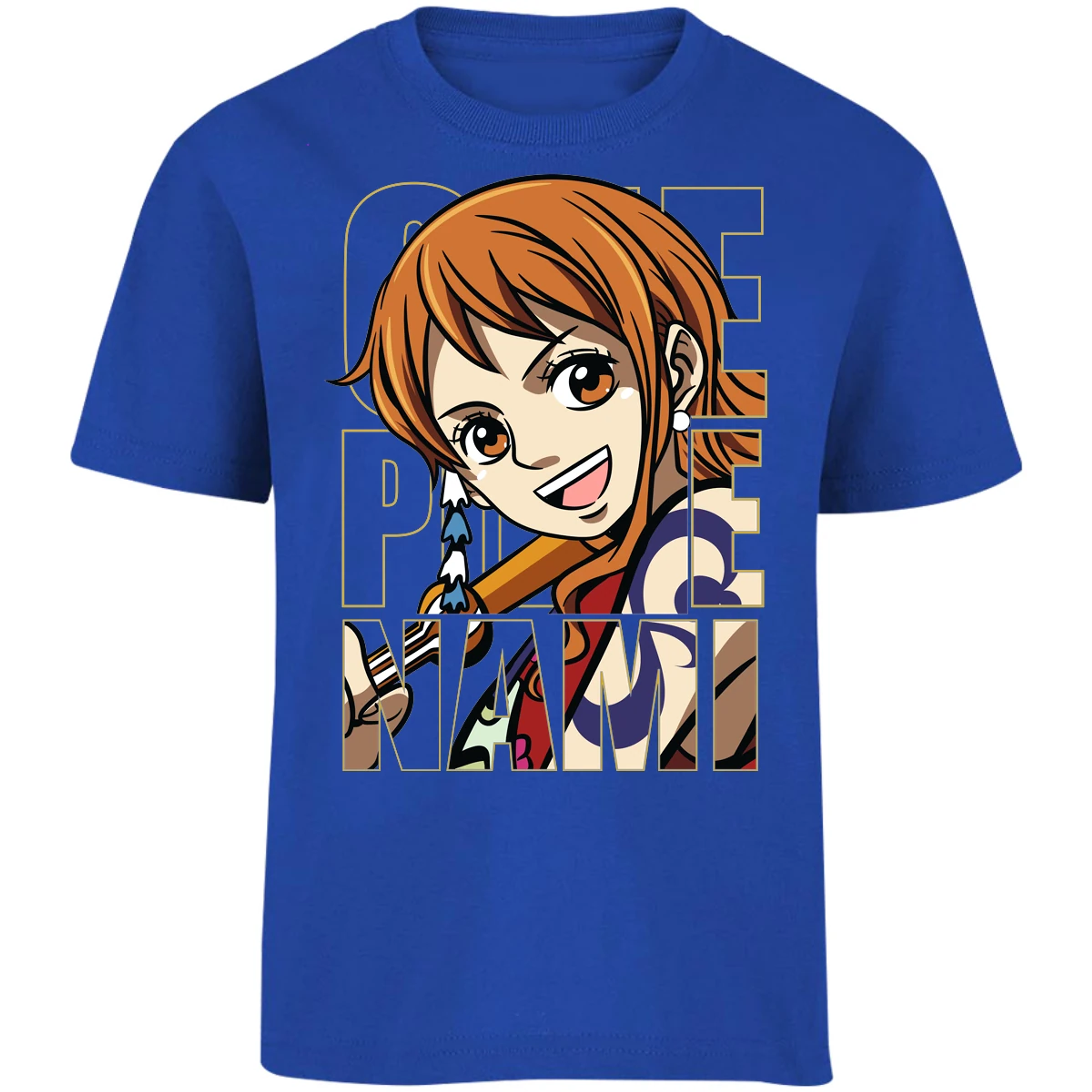 Playera One Piece Nami Text para Niño 21