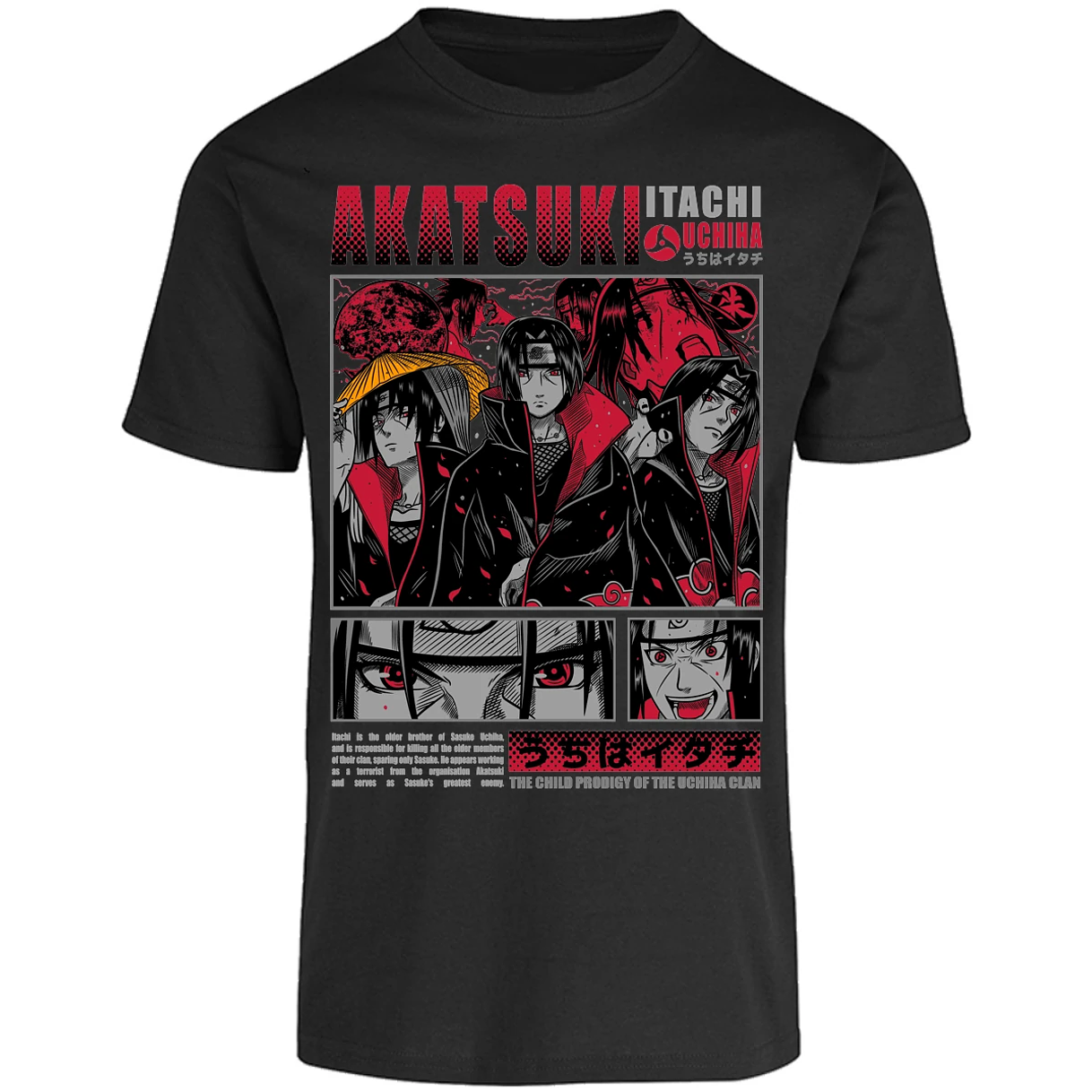 Playera Naruto Diseo De Itachi Uchiha para Adulto 18