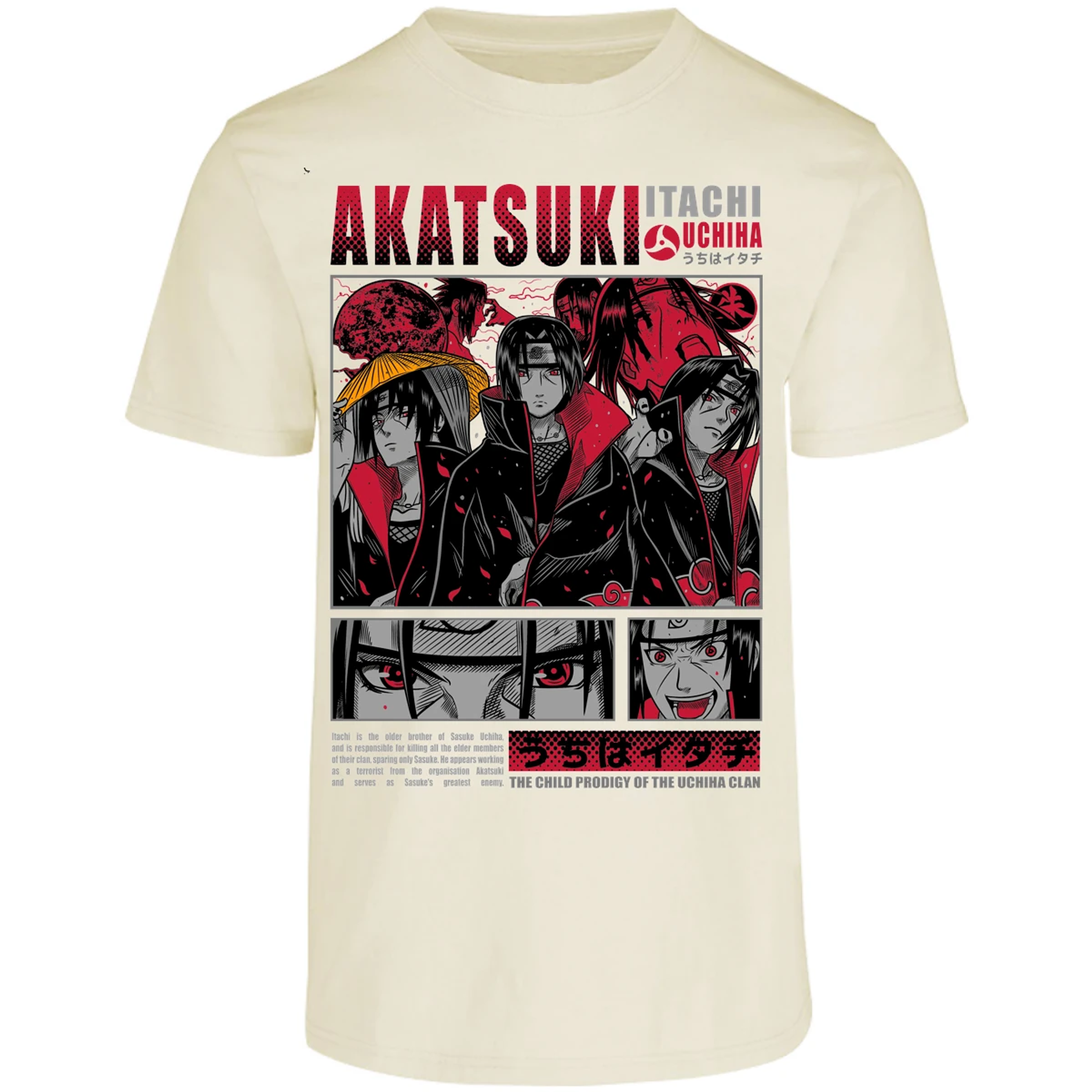 Playera Naruto Diseo De Itachi Uchiha para Adulto 5