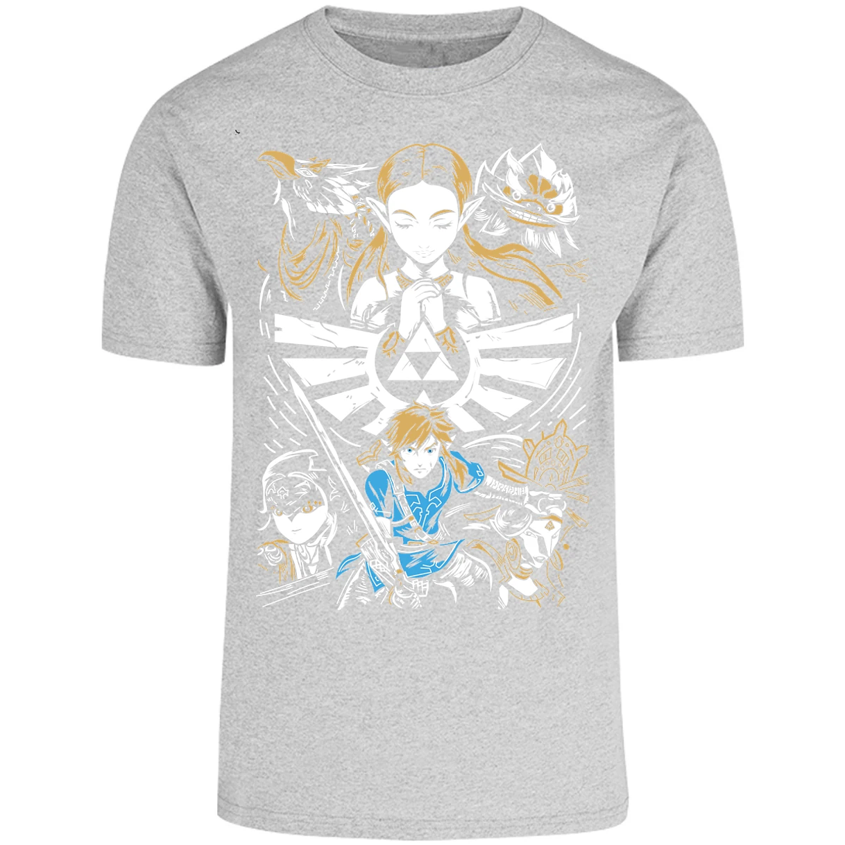 Playera The Leyend Of Zelda Diseo Link Y Zelda para Adulto 16